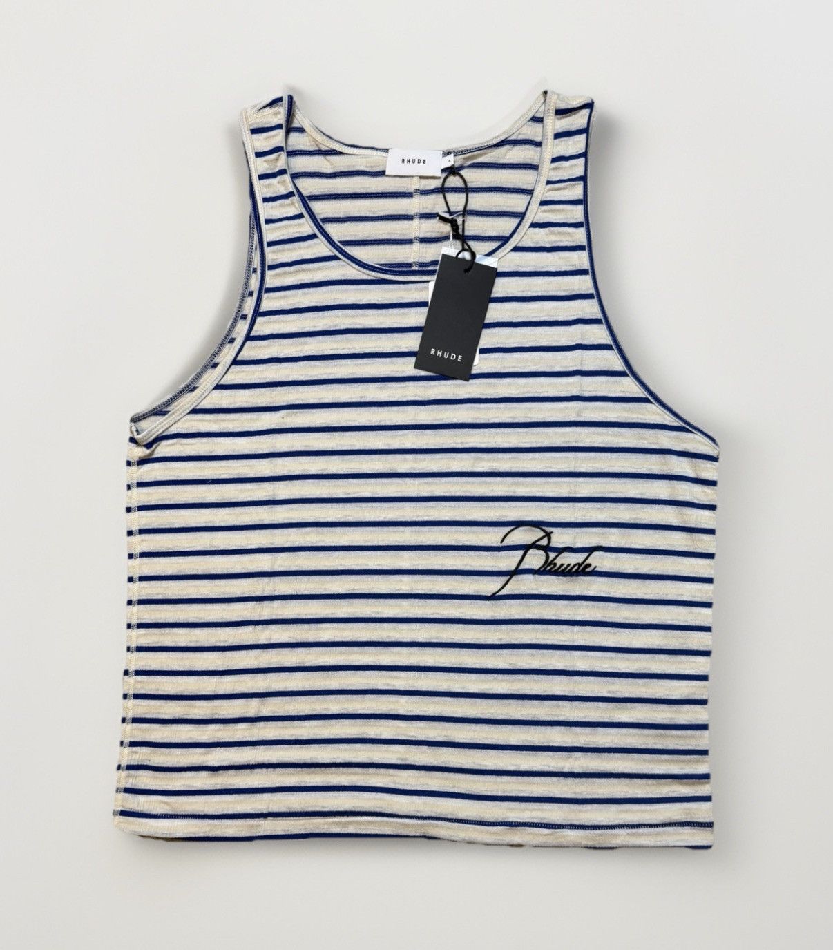 Rhude Rhude Striped Signature Logo Tank Top Size US S / EU 44-46 / 1 - 1 Thumbnail