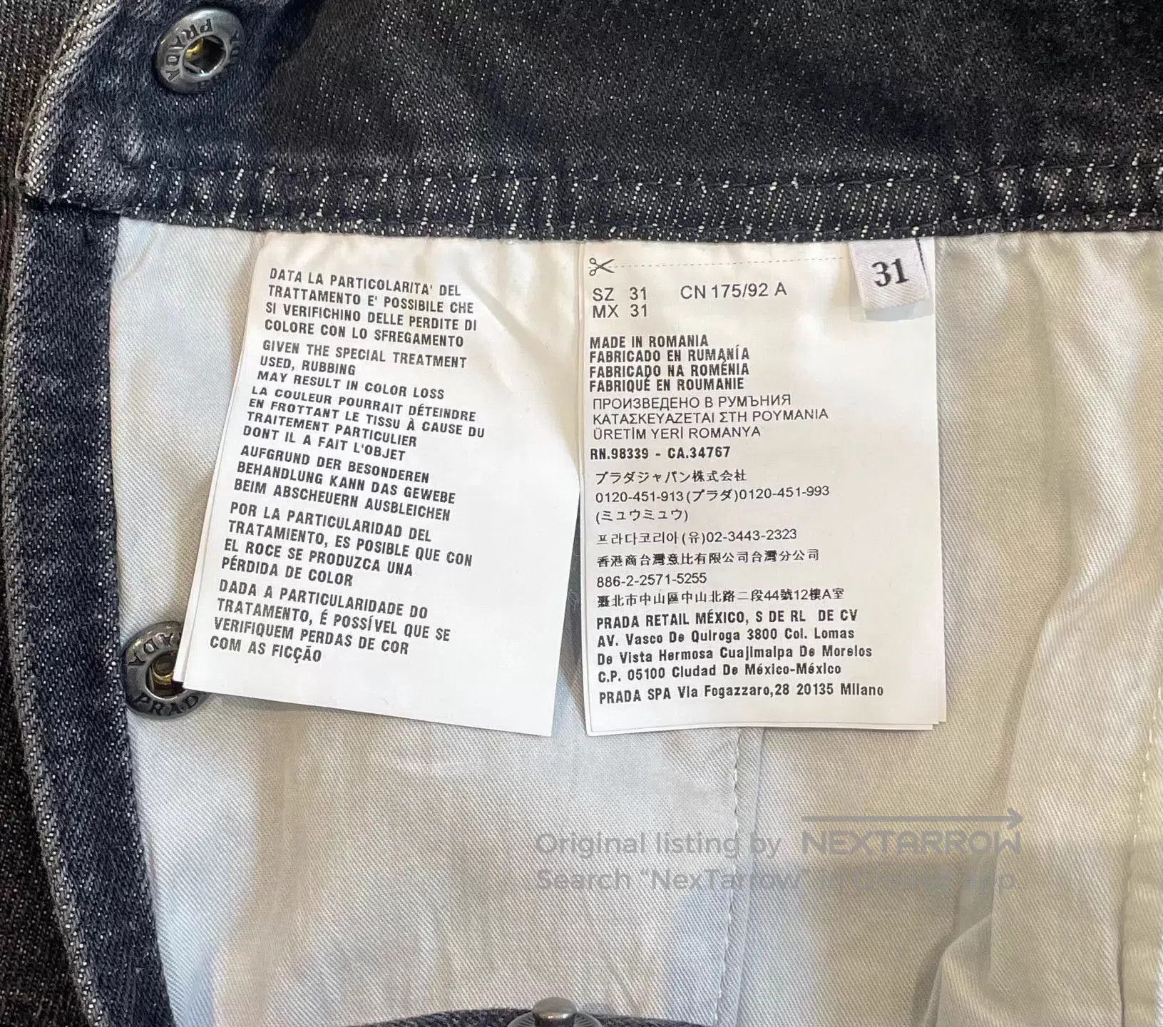 Prada Black Denim Overalls with Adjustable Straps. Size US 32 / EU 48 - 6 Thumbnail