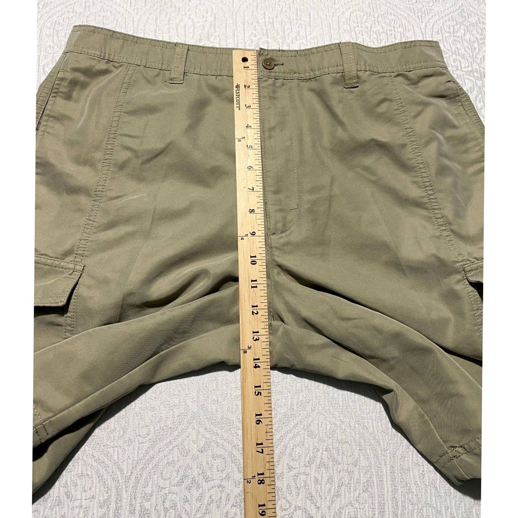 Alfani Alfani Mens 36 Khaki Cargo Shorts Modal Blend Tan Utility Summer Casual Size US 36 / EU 52 - 4 Thumbnail