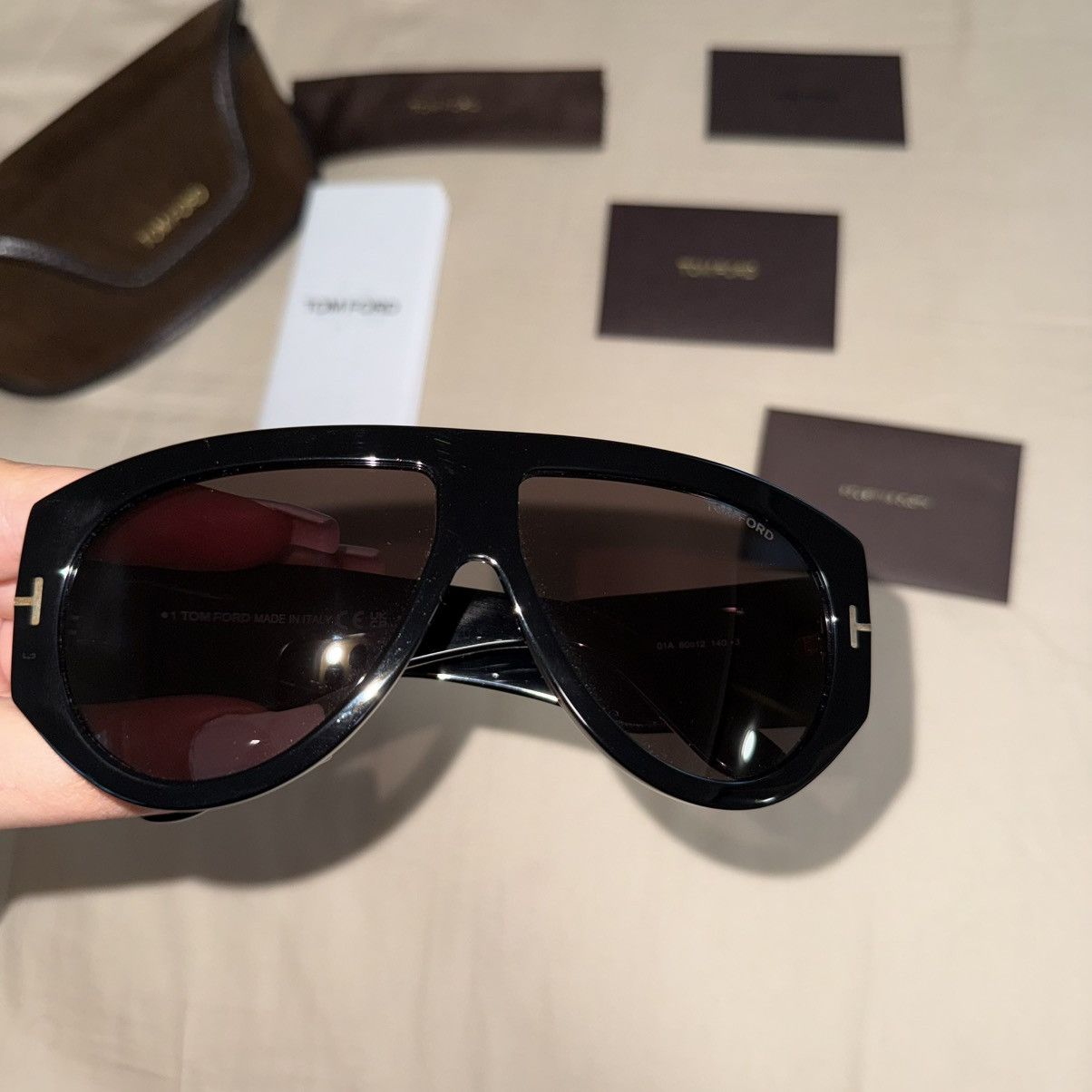 Tom Ford Tom Ford Bronson FT 1044 01A Sunglasses Size ONE SIZE - 1 Thumbnail