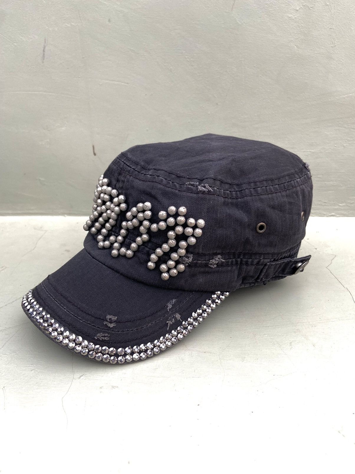 If Six Was Nine 2000s zircon studded patrol hat Size ONE SIZE - 1 Thumbnail