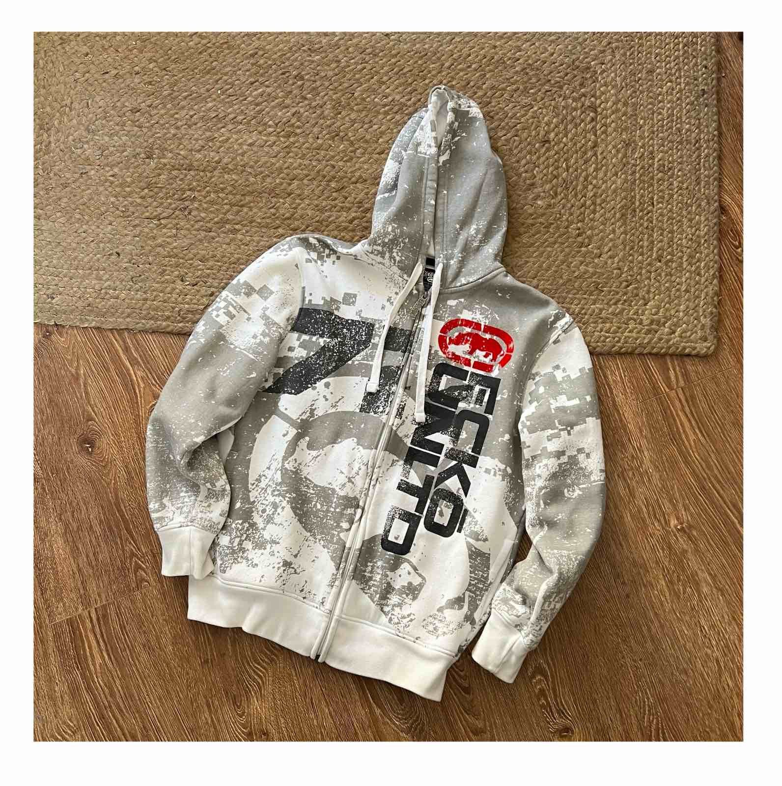 Ecko Unltd. × Vintage Vintage Ecko Unltd Zip Hoodie Y2K Big Logo Sz M Size US M / EU 48-50 / 2 - 1 Thumbnail