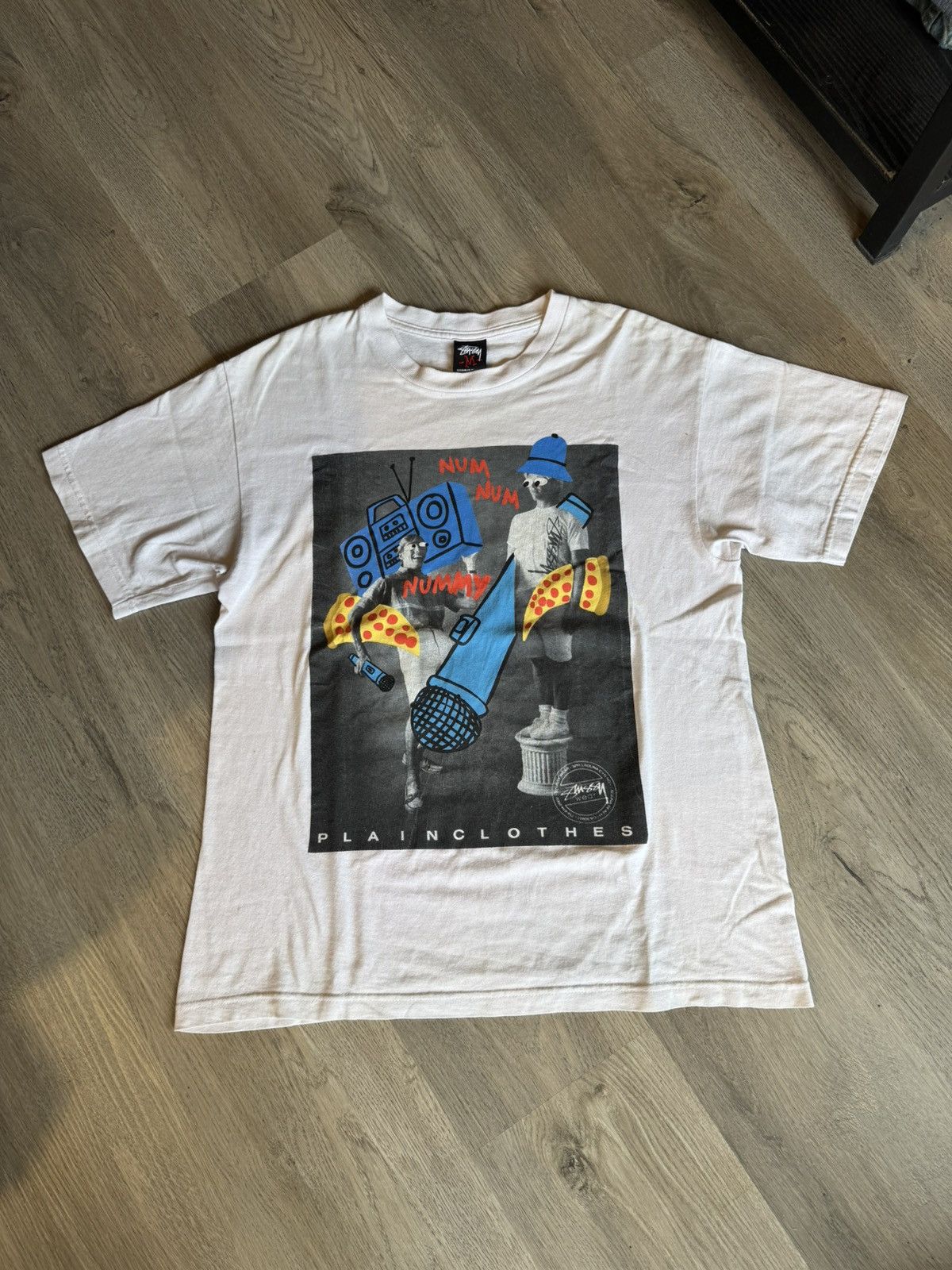Stussy VINTAGE STUSSY X REAS NUM NUM MUMMY PIZZA BOYS T SHIRT Size US M / EU 48-50 / 2 - 1 Thumbnail