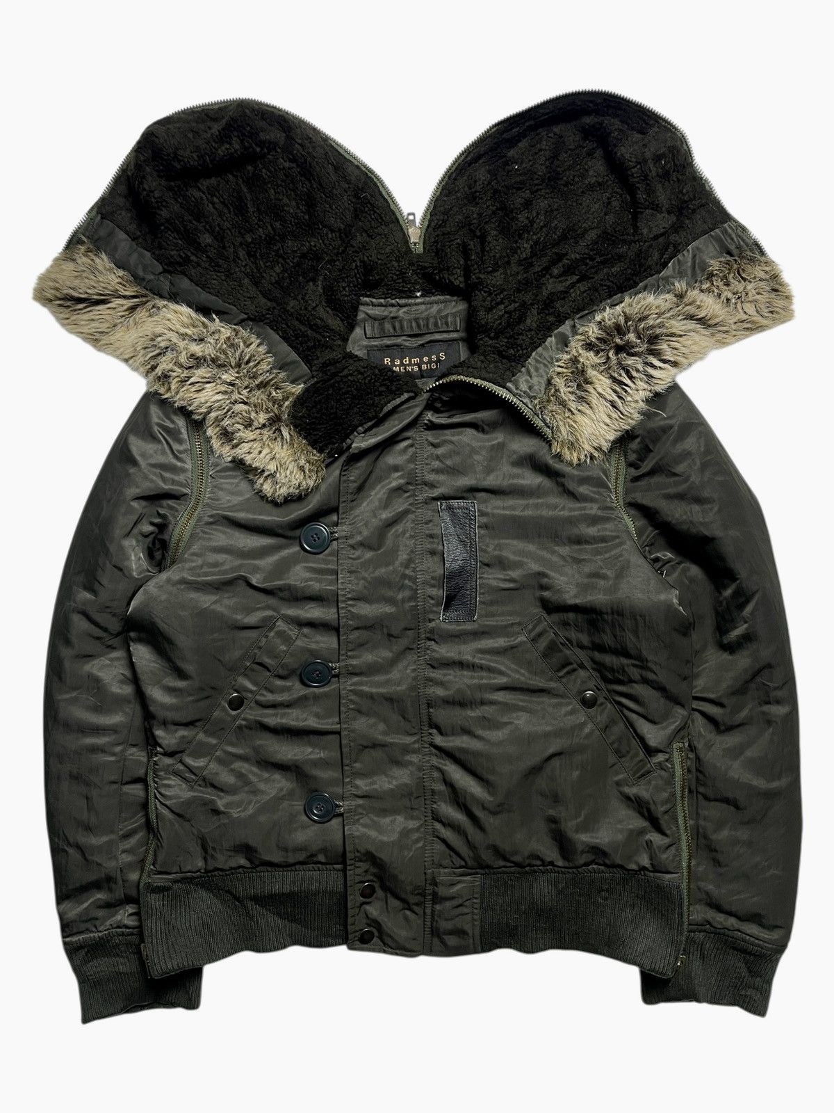 2000’sMen’s Bigi - Cyber Military N2BStyle Bomber Fur Jacket
