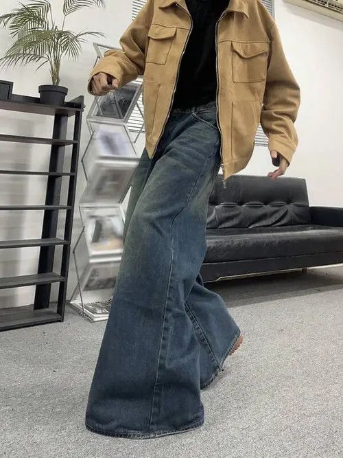 Jean × Vintage Faded Baggy Denim Jeans Wide Leg Size US 32 / EU 48 - 1 Thumbnail