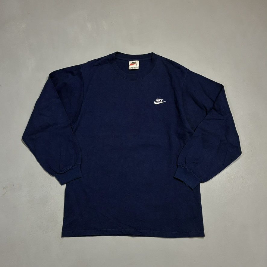 Nike 90s Nike Made in USA Embroidered Swoosh Long-Sleeve Tee Size US M / EU 48-50 / 2 - 1 Thumbnail