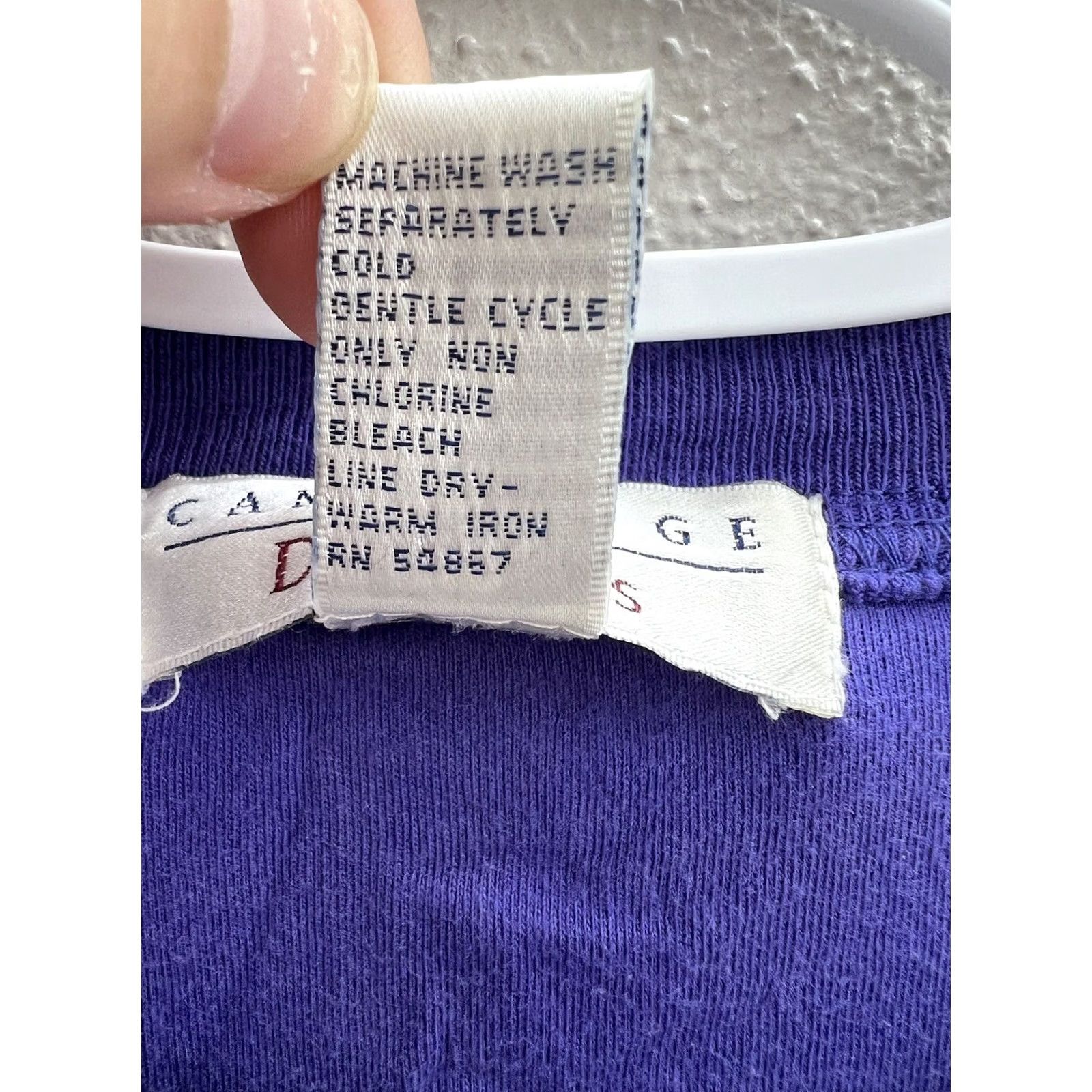 Vintage VINTAGE Cambridge Dry Goods Womens Purple Short Sleeve Pocket T-Shirt Size S Size S / US 4 / IT 40 - 7 Thumbnail