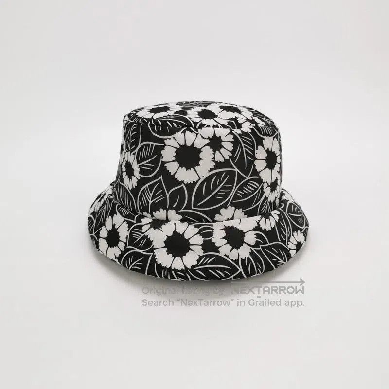 Prada Prada Floral Print Triangle Logo Bucket Hat. Size ONE SIZE - 3 Thumbnail