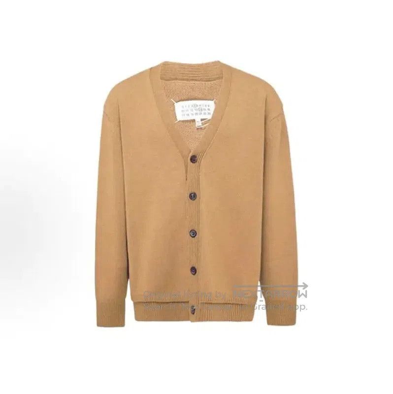 Maison Margiela Maison Margiela Khaki Shearling Cardigan for Women . Size L / US 10 / IT 46 - 1 Thumbnail