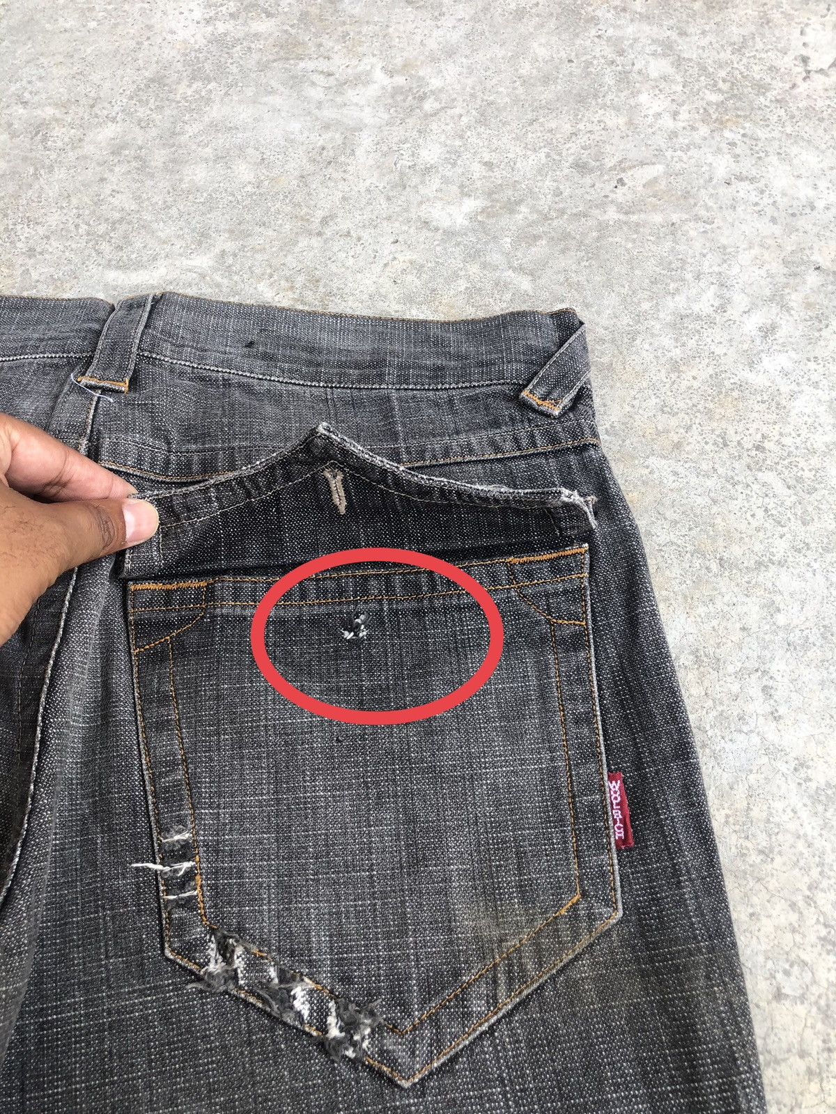 If Six Was Nine Japanese Woolrich Flared Jeans Distressed Denim Size US 31 - 17 Thumbnail