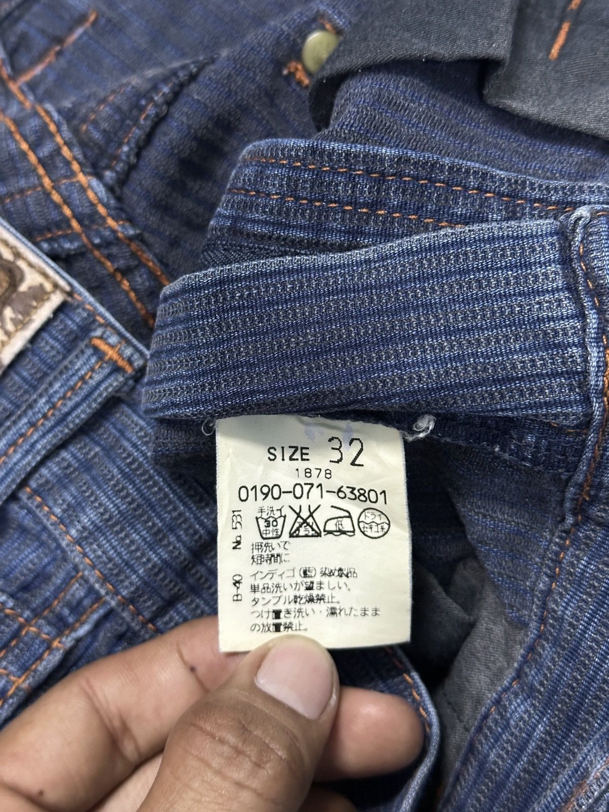 Japanese Brand Streetwear🎌💥 Santafe Stripe Hickory 🎌 Size US 32 / EU 48 - 9 Thumbnail