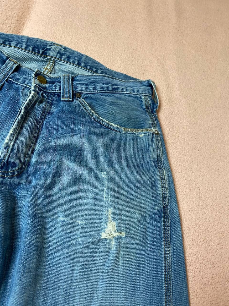 Carhartt × Japanese Brand Vintage Carhartt Y2K distressed Flare denim pants Size US 32 / EU 48 - 5 Thumbnail