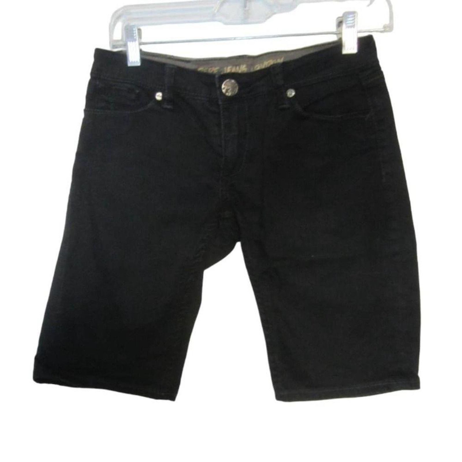Pepe Jeans Pepe Jeans London Black Denim Shorts Size 27 Stretch Low Size 27" / US 4 / IT 40 - 2 Thumbnail