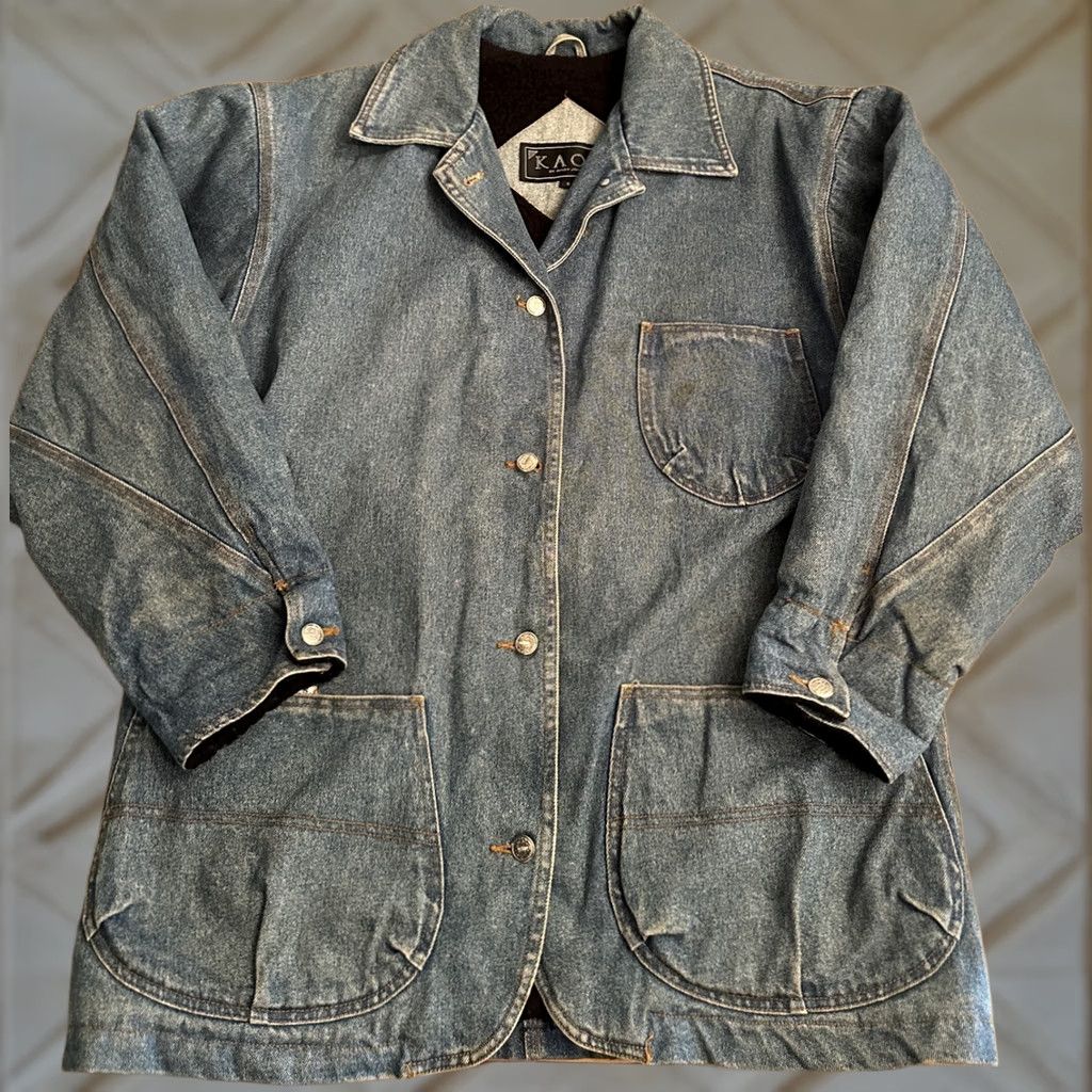 Vintage VINTAGE KaOS 80s Denim Button Up Jacket Women’s Small Sherpa Size S / US 4 / IT 40 - 1 Thumbnail
