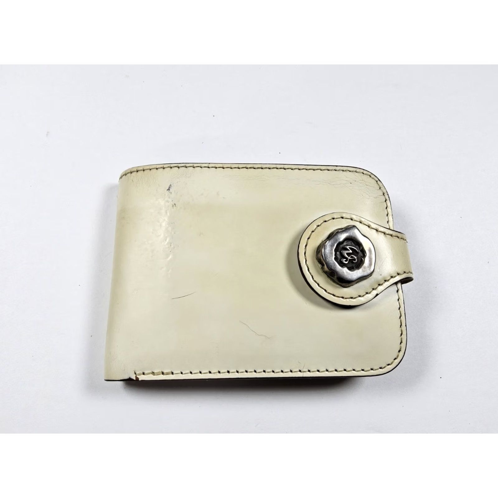Twins Wins House Leather Bifold Wallet Beige Men Size ONE SIZE - 2 Thumbnail