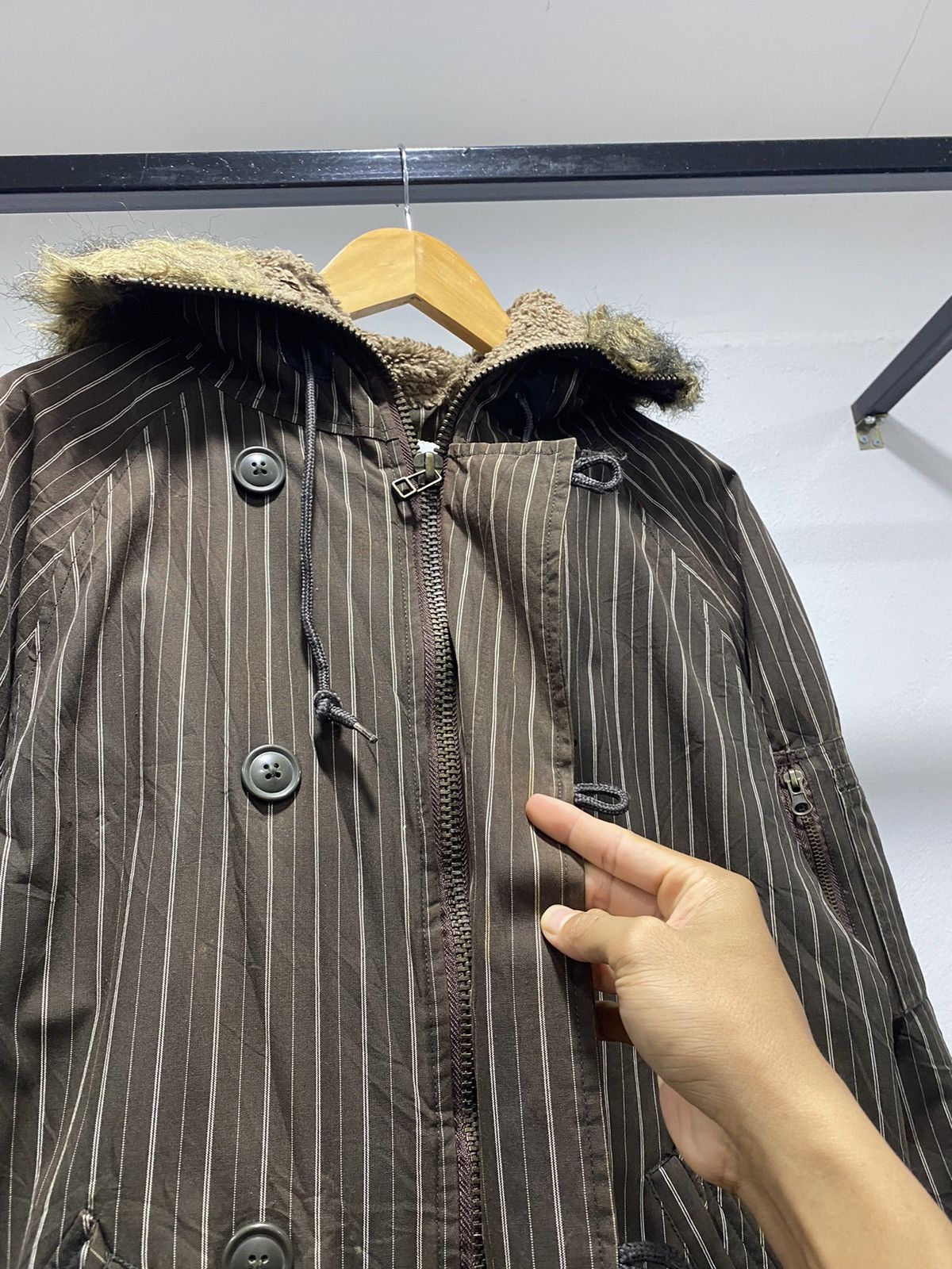 Vintage × Woolrich Woolen Mills Woolrich Winter Jacket Fur Hooded Jacket 80s Size US M / EU 48-50 / 2 - 7 Thumbnail
