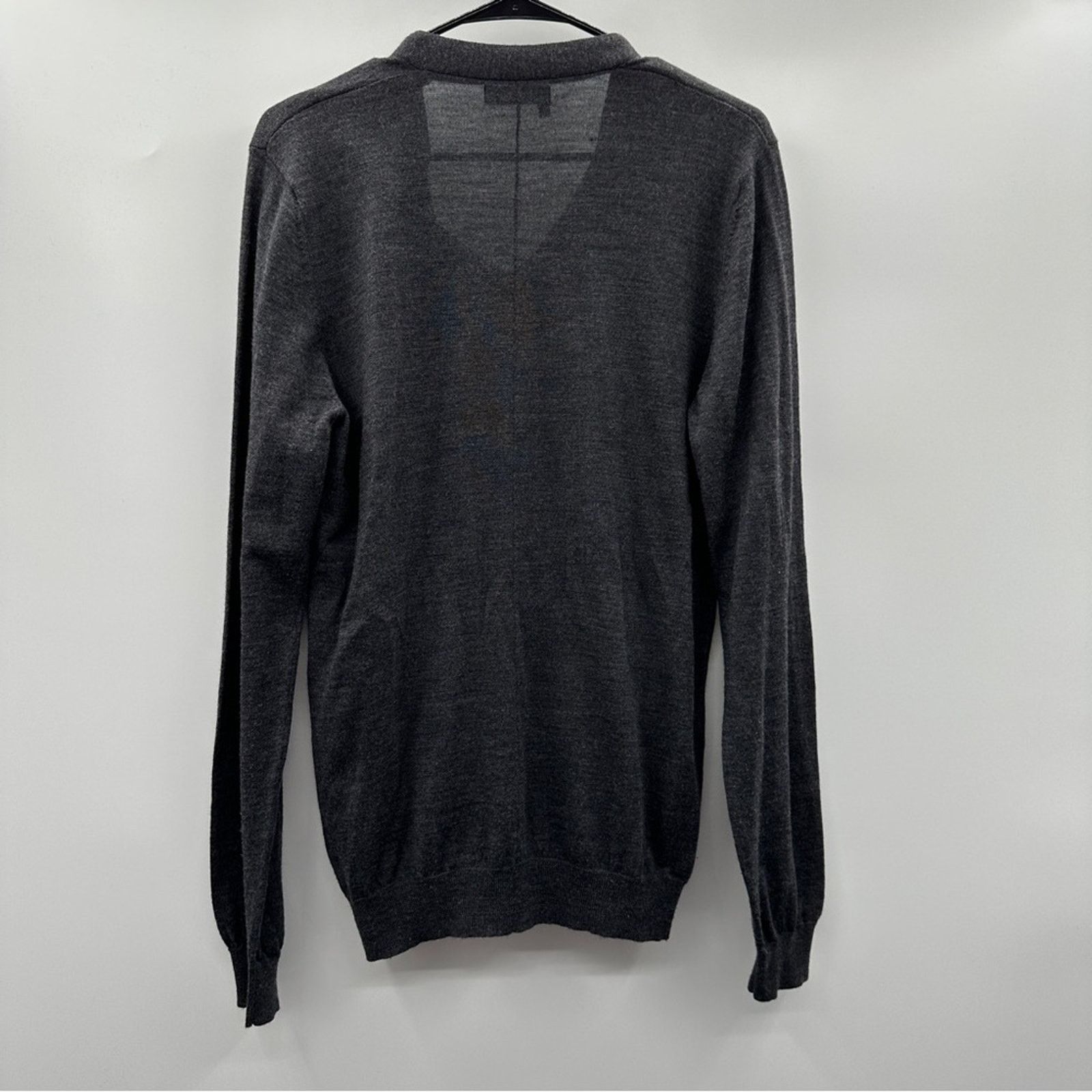 The Kooples The Kooples Wool Gray & Tan Long Sleeve Cardigan Sweater Size XL / US 12-14 / IT 48-50 - 4 Thumbnail
