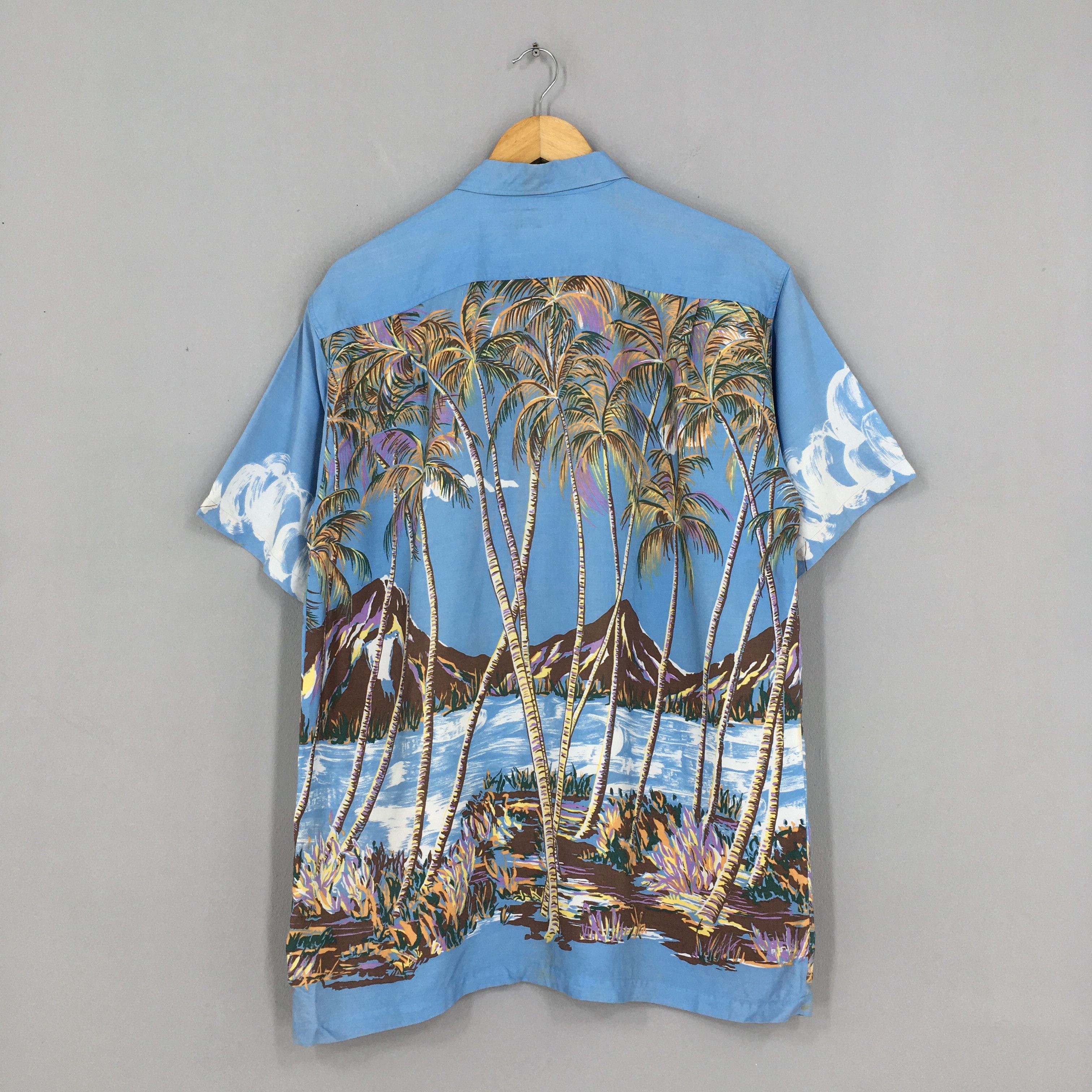 Vintage Vintage Hawaiian Aloha Coconut Tree Tropical Shirt Large Size US L / EU 52-54 / 3 - 7 Thumbnail
