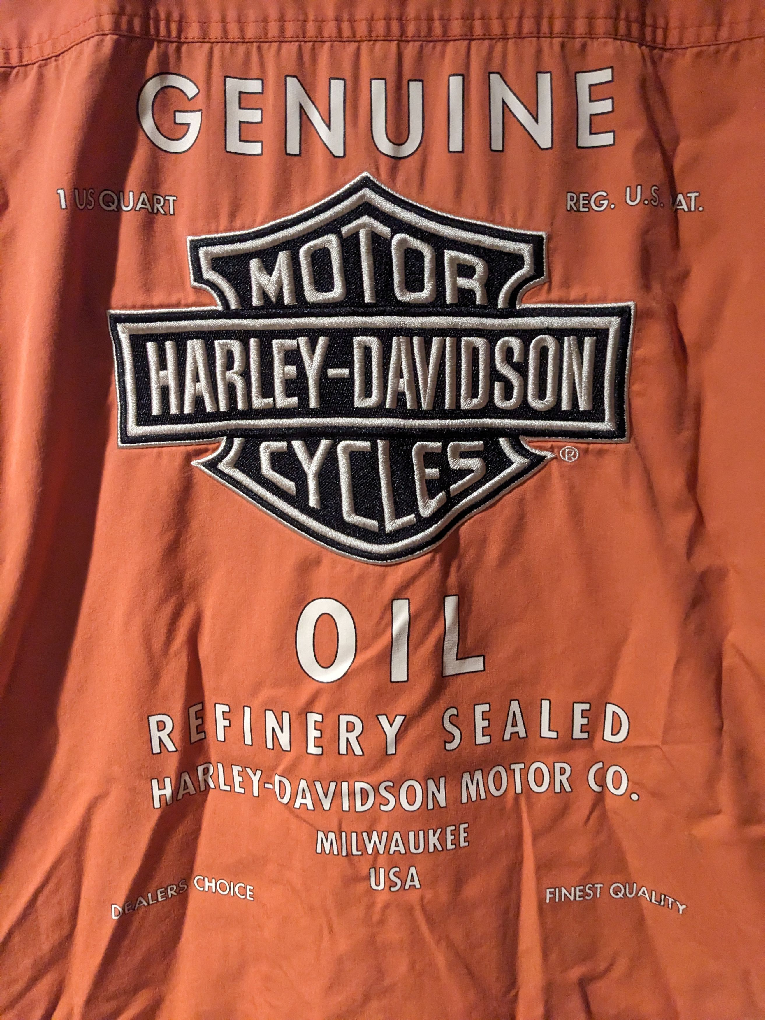Harley Davidson × Vintage Vintage Y2K Harley Davidson Motorcycle Large Bowling Shirt Size US L / EU 52-54 / 3 - 2 Thumbnail