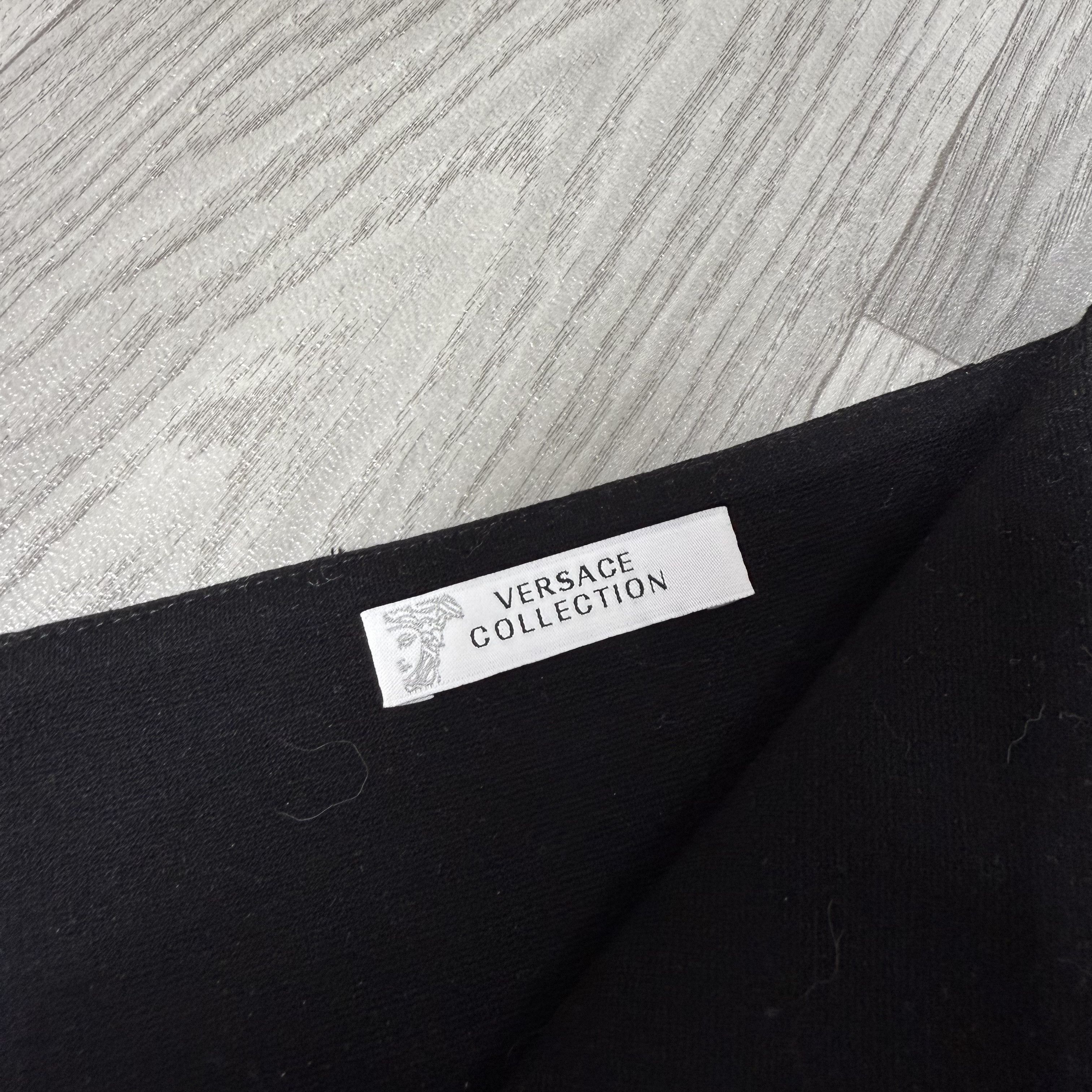 Versace Vintage Versace Collection Rare Women's Black Midi Skirt M Size 28" / US 6 / IT 42 - 9 Thumbnail