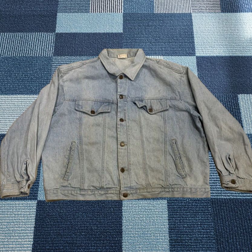 Denime VINTAGE Women's Plus 1X Vivaldi Denim Blue Jean Trucker Jacket Shirt Womens Plus 1X Blue Denim Jacket Size 40" / US 18 - 1 Thumbnail