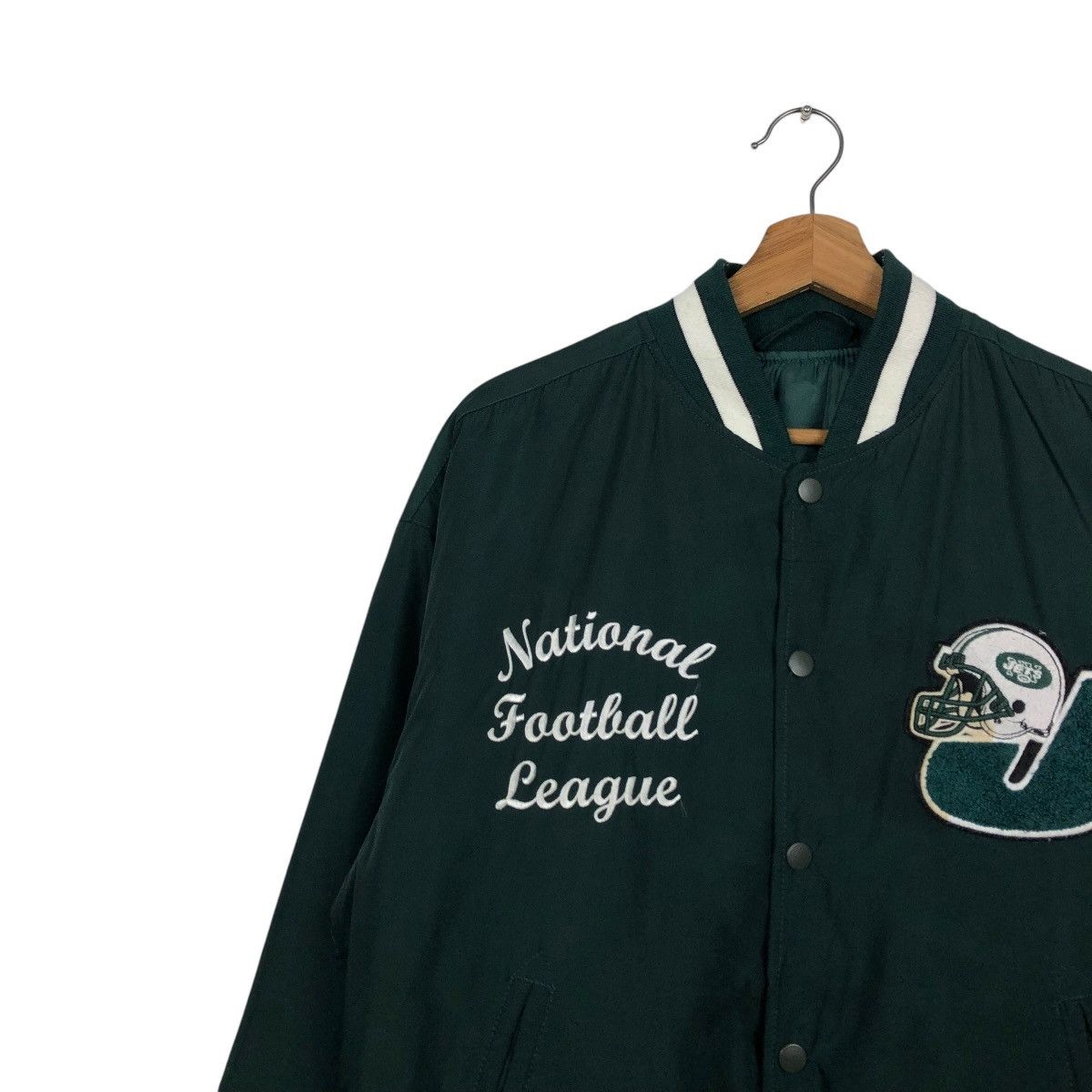 NFL 🔥VINTAGE BOMBER JACKET NFL NEW YORK JETS BIG LOGO Size US M / EU 48-50 / 2 - 9 Thumbnail