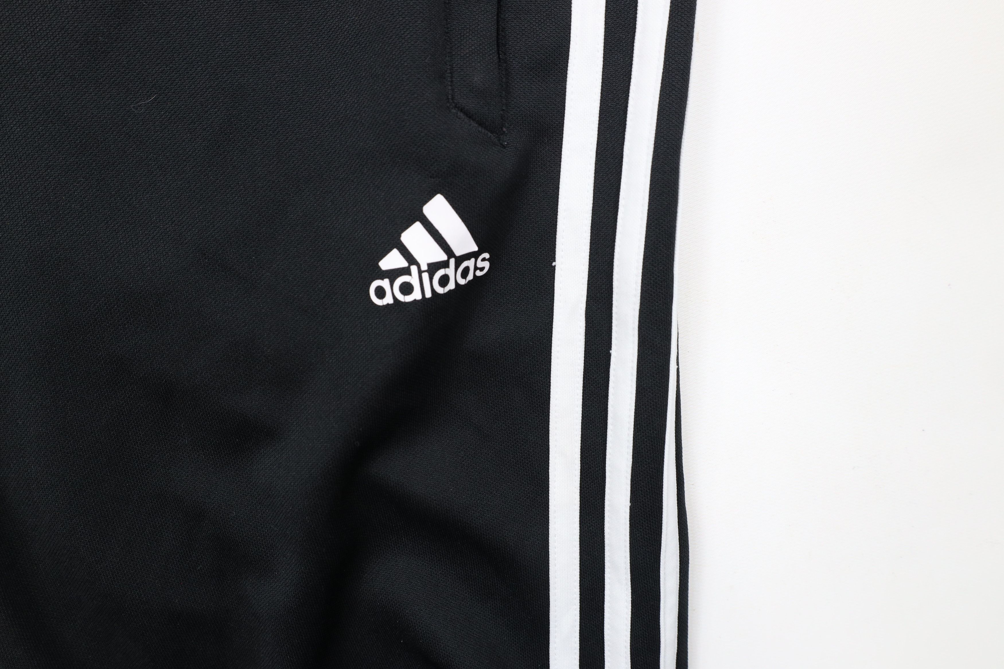 Adidas × Vintage Vintage Adidas Out Striped Tapered Leg Soccer Pants Black Size US 34 / EU 50 - 7 Thumbnail