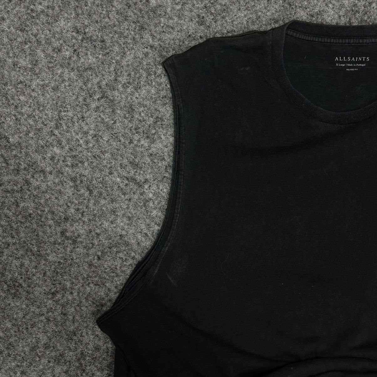 Allsaints Luxury Allsaints Tank Top Sleeves Big Logo Trashed 00s USA Size US XL / EU 56 / 4 - 3 Thumbnail