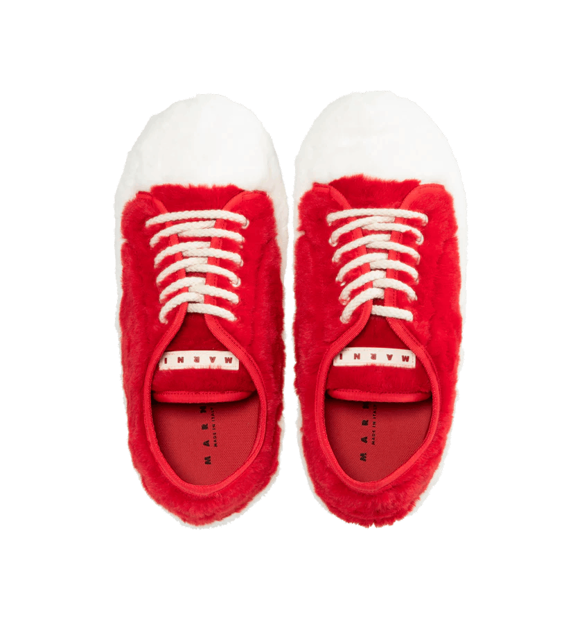 Marni o1h1sh11224 Teddy Tennis Sneaker in White/Red Size US 8 / EU 41 - 2 Thumbnail