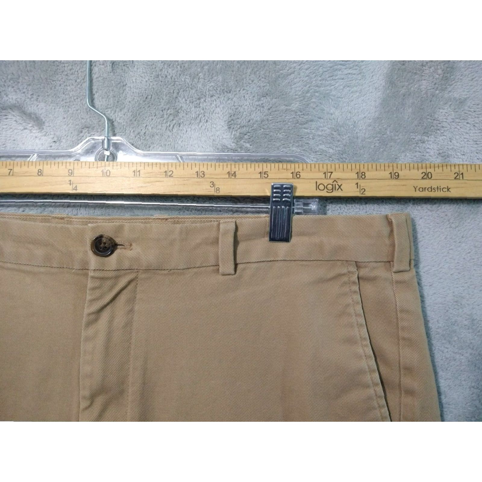 Brooks Brothers Brooks Brothers Pants Mens 40x30 Beige Chino Taper Leg Mid Rise Cotton Regular Belted? (No extra info) Size US 40 / EU 56 - 3 Thumbnail