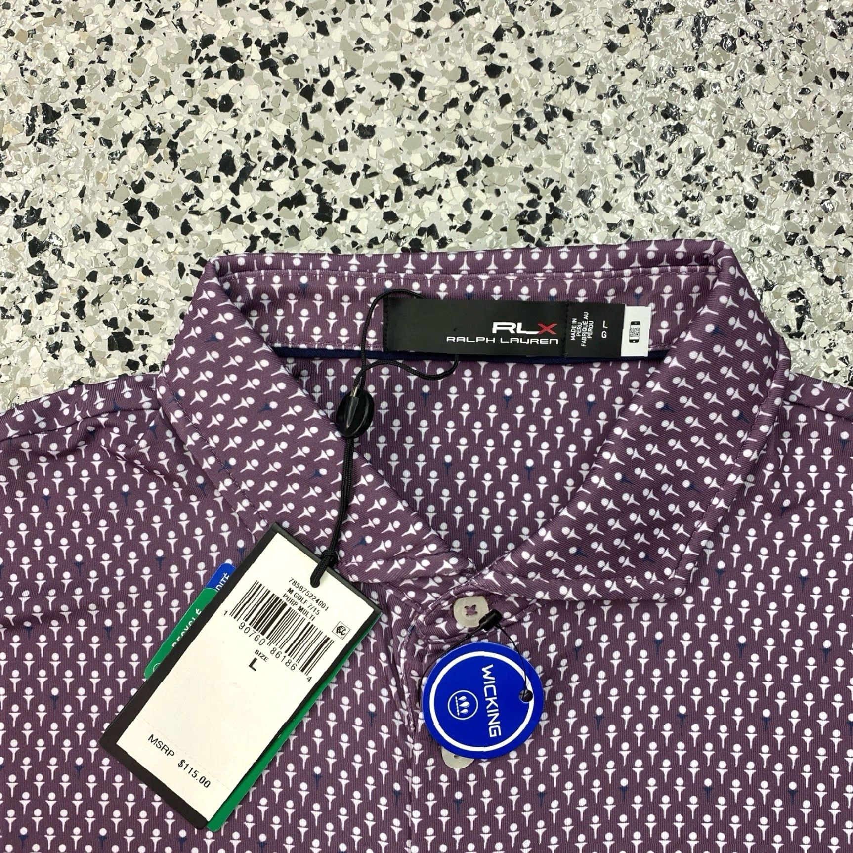 RLX Ralph Lauren RLX Ralph Lauren Performance Polo Shirt Mens L Multicolor Printed Golf Tee AOP Size US L / EU 52-54 / 3 - 2 Thumbnail