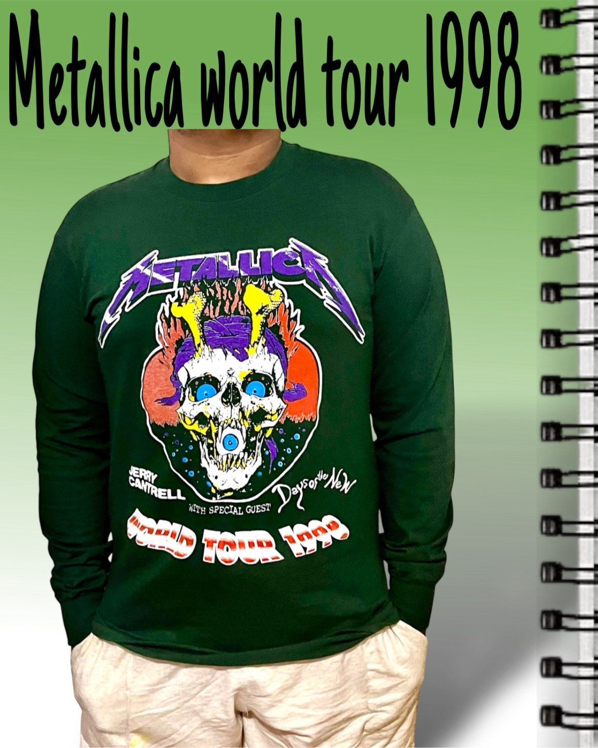 Fruit Of The Loom × Metallica × Vintage Metallica Reload World Tour 1998 Size US L / EU 52-54 / 3 - 1 Thumbnail
