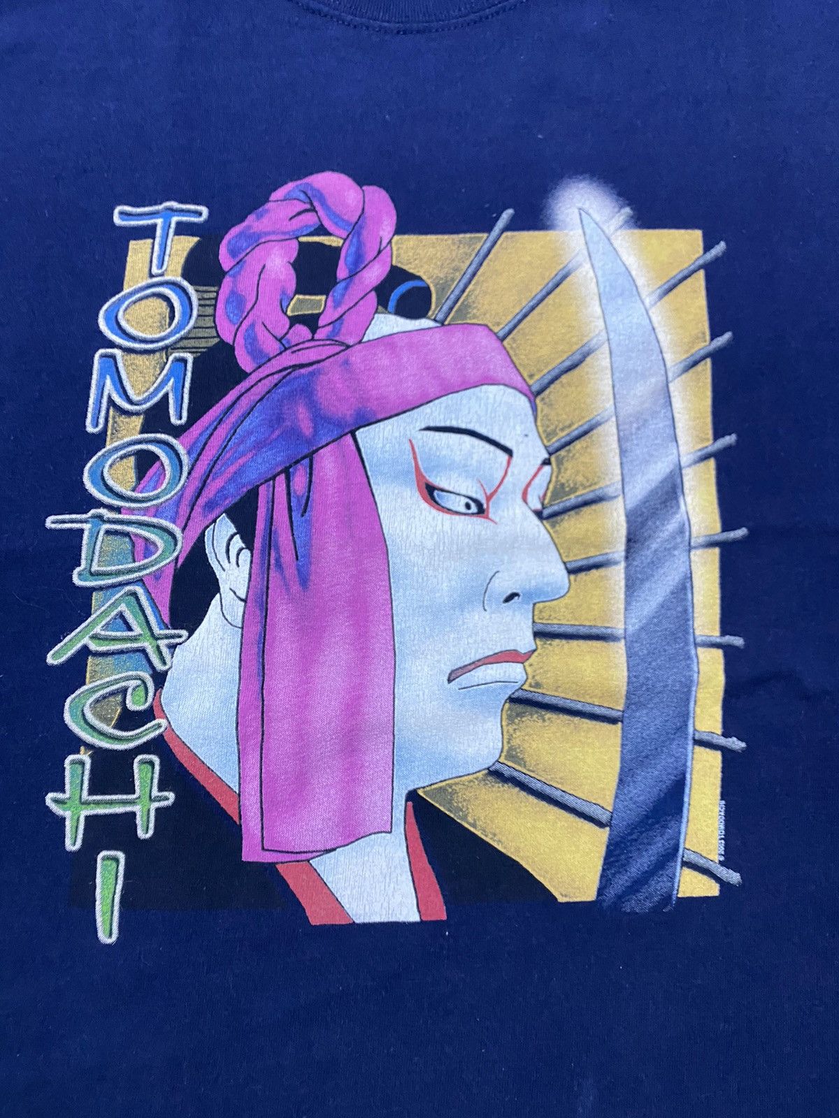 Japanese Brand 💥RARE💥Vintage 2003 Tomodachi Kabuki Japanese Samurai Art Tee Size US XL / EU 56 / 4 - 6 Thumbnail