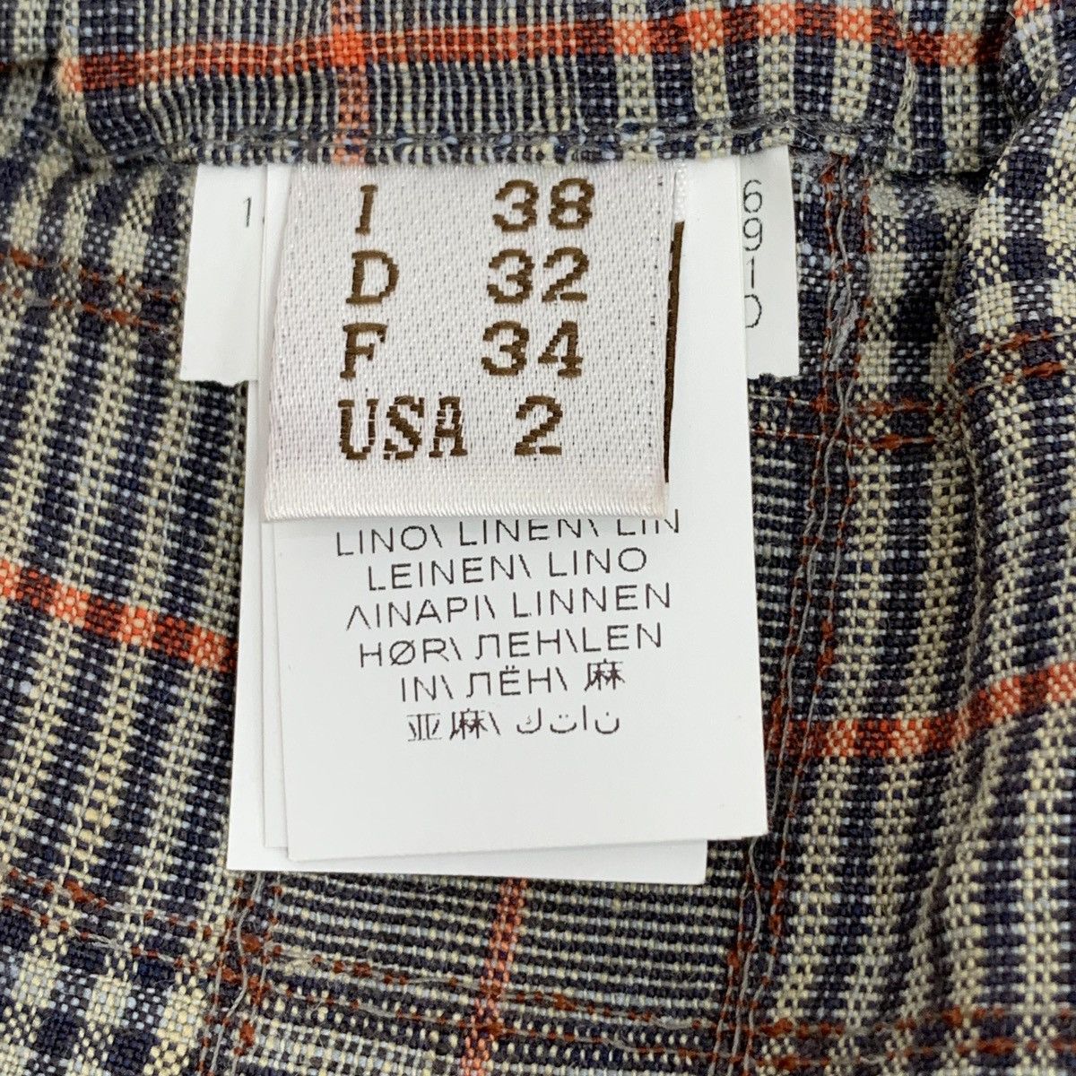 Brunello Cucinelli BC Color-block Plaid Sequin Linen Casual Shorts K26WX Size 26" / US 2 / IT 38 - 6 Thumbnail
