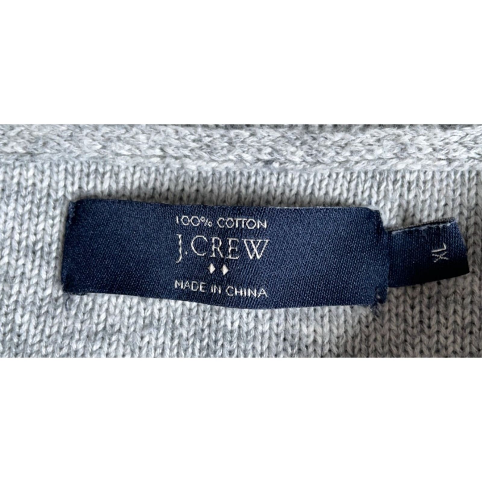 J.Crew J.CREW Cardigan Sweater Men's XL Shawl Collar Lightweight 100% Cotton Marled Gray Knit V-Neck Casual Knitwear Pockets Vintage No Size US XL / EU 56 / 4 - 3 Thumbnail