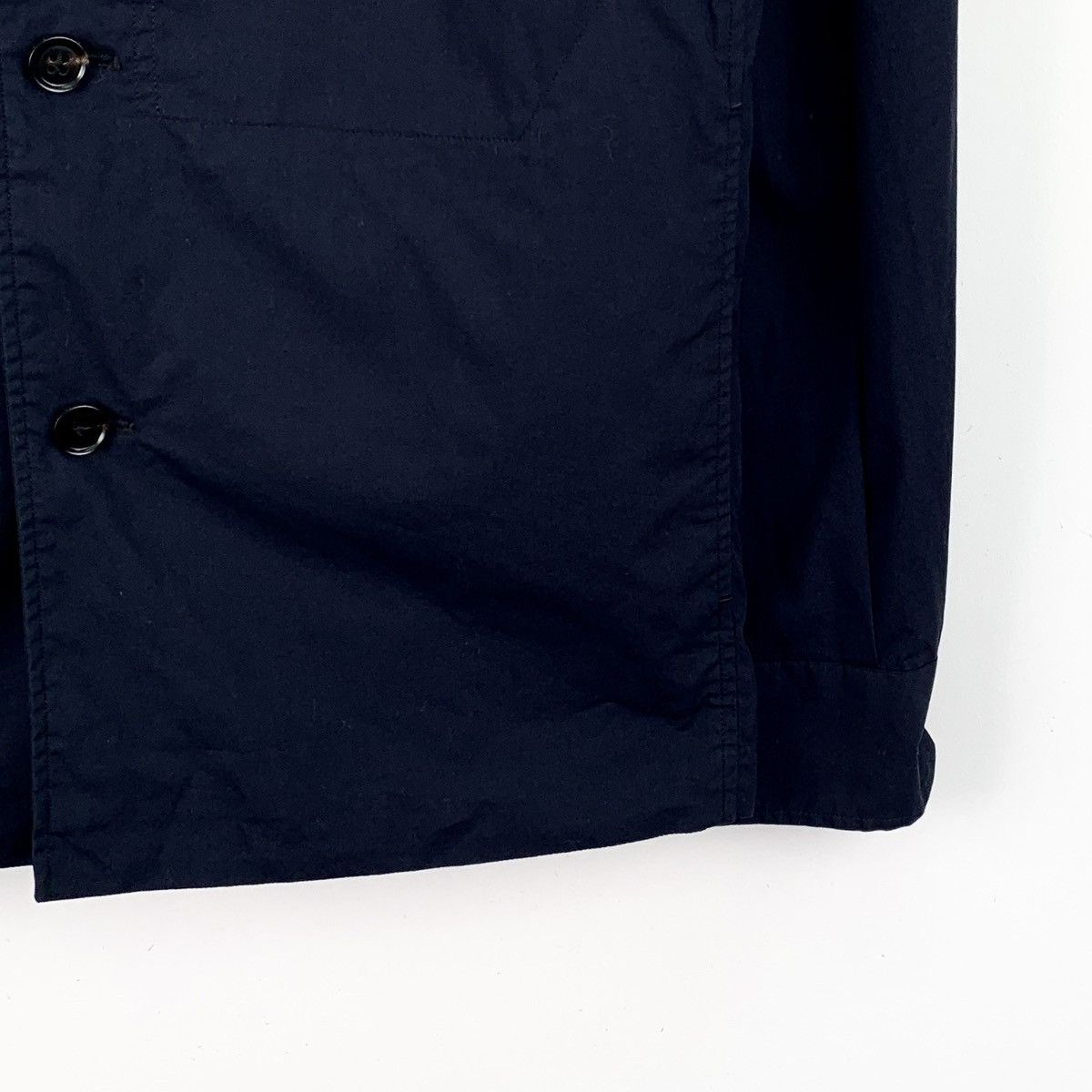 Z Zegna Zegna Dark Blue Cotton Long Sleeve Shirt K26WX Size US M / EU 48-50 / 2 - 4 Thumbnail
