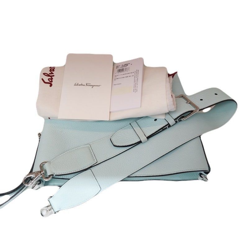 Salvatore Ferragamo FERRAGAMO Studio Silver Mint Bucket Bag Tote Shoulder Bag Size ONE SIZE - 1 Thumbnail