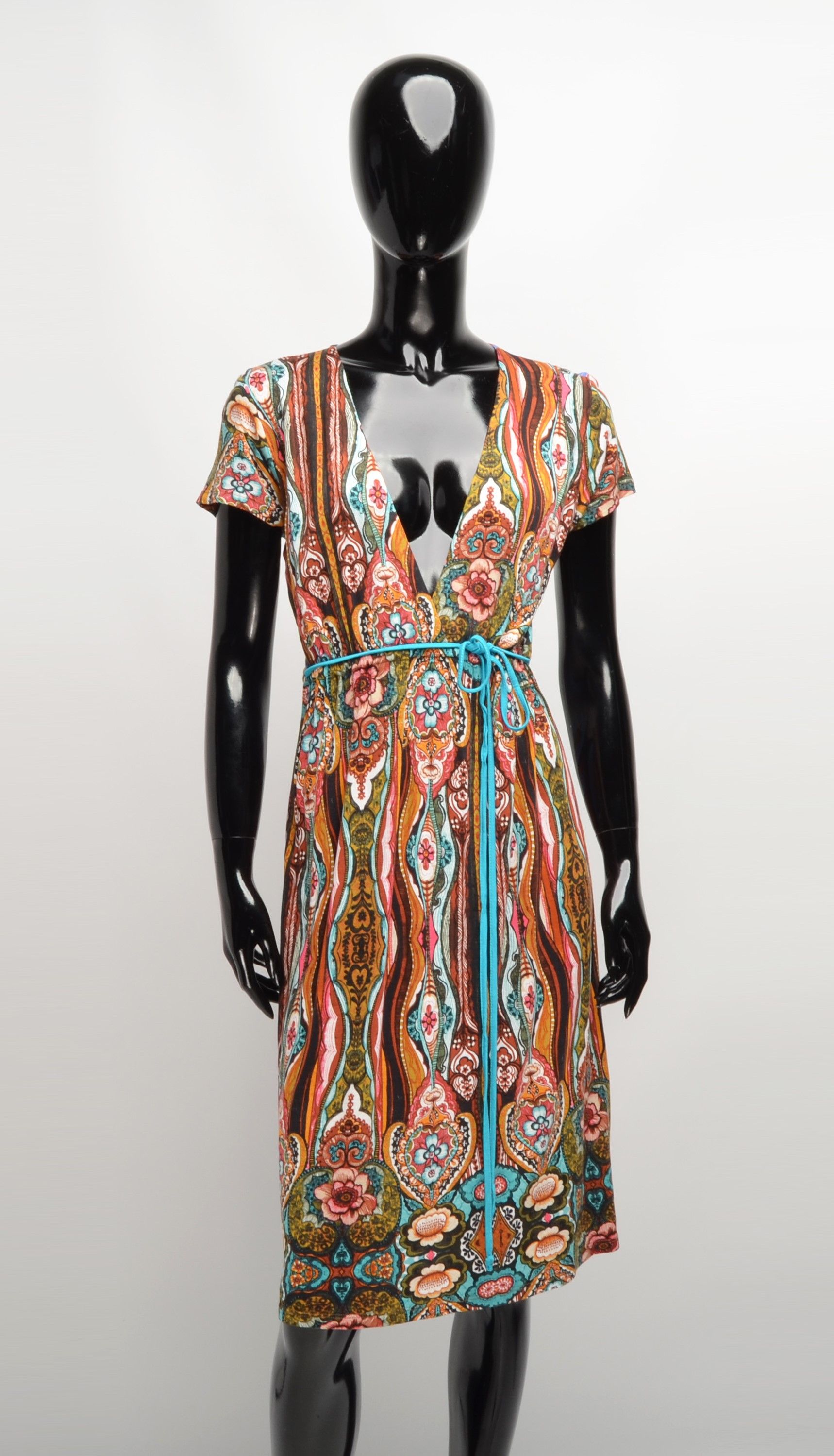 Desigual × Vintage Desigual Boho Y2K V-neck Short Sleeve Floral Dress Size M / US 6-8 / IT 42-44 - 1 Thumbnail