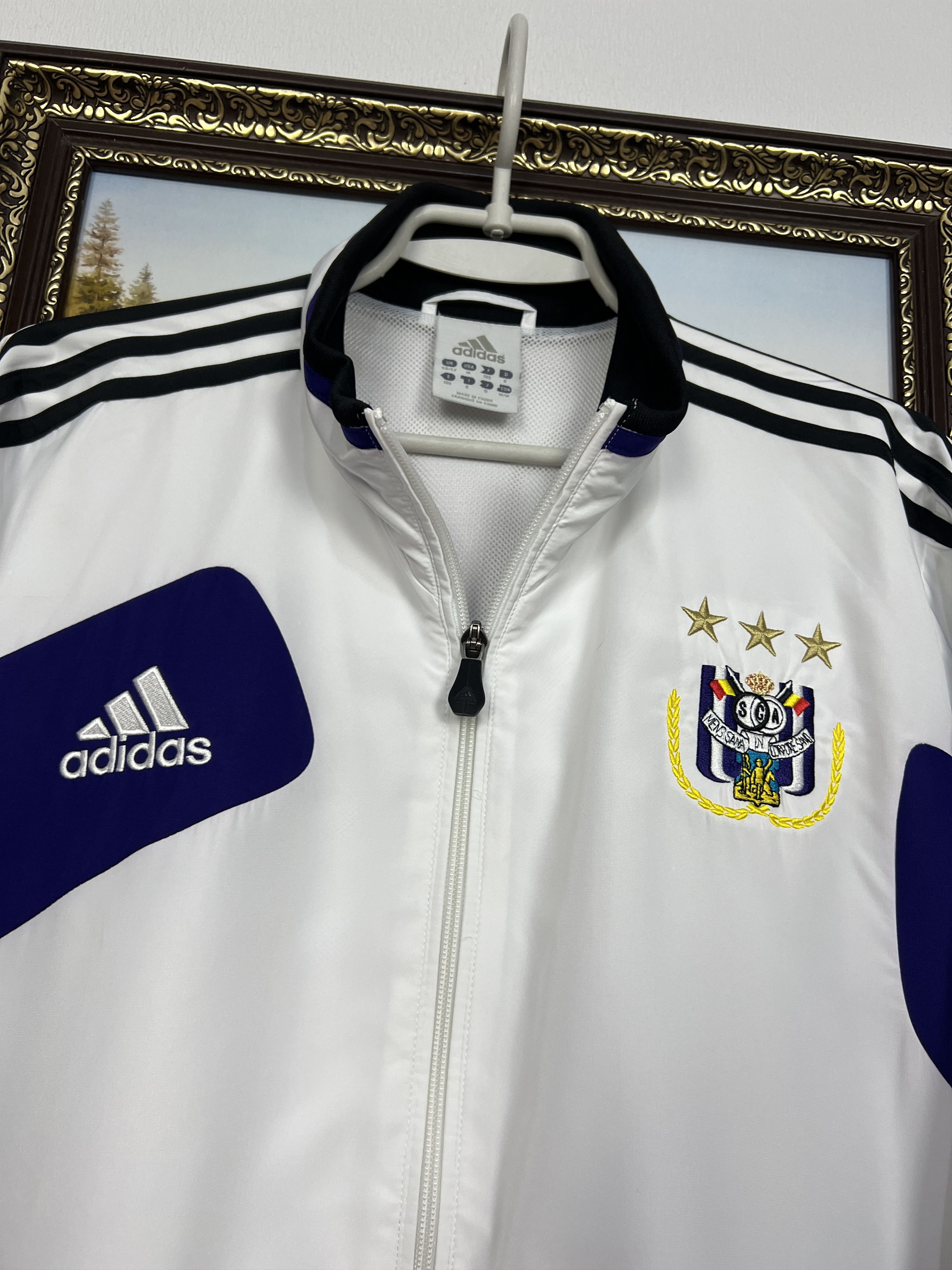 Adidas Vintage Anderlecht Football Jacket Soccer Track Top Zip Rare Size US M / EU 48-50 / 2 - 3 Thumbnail
