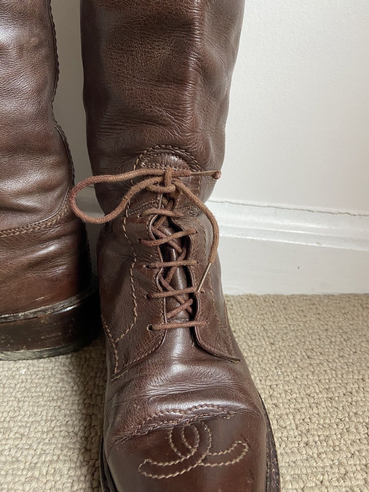 Chanel Chanel Leather Riding Boots Size US 7 / IT 37 - 7 Thumbnail