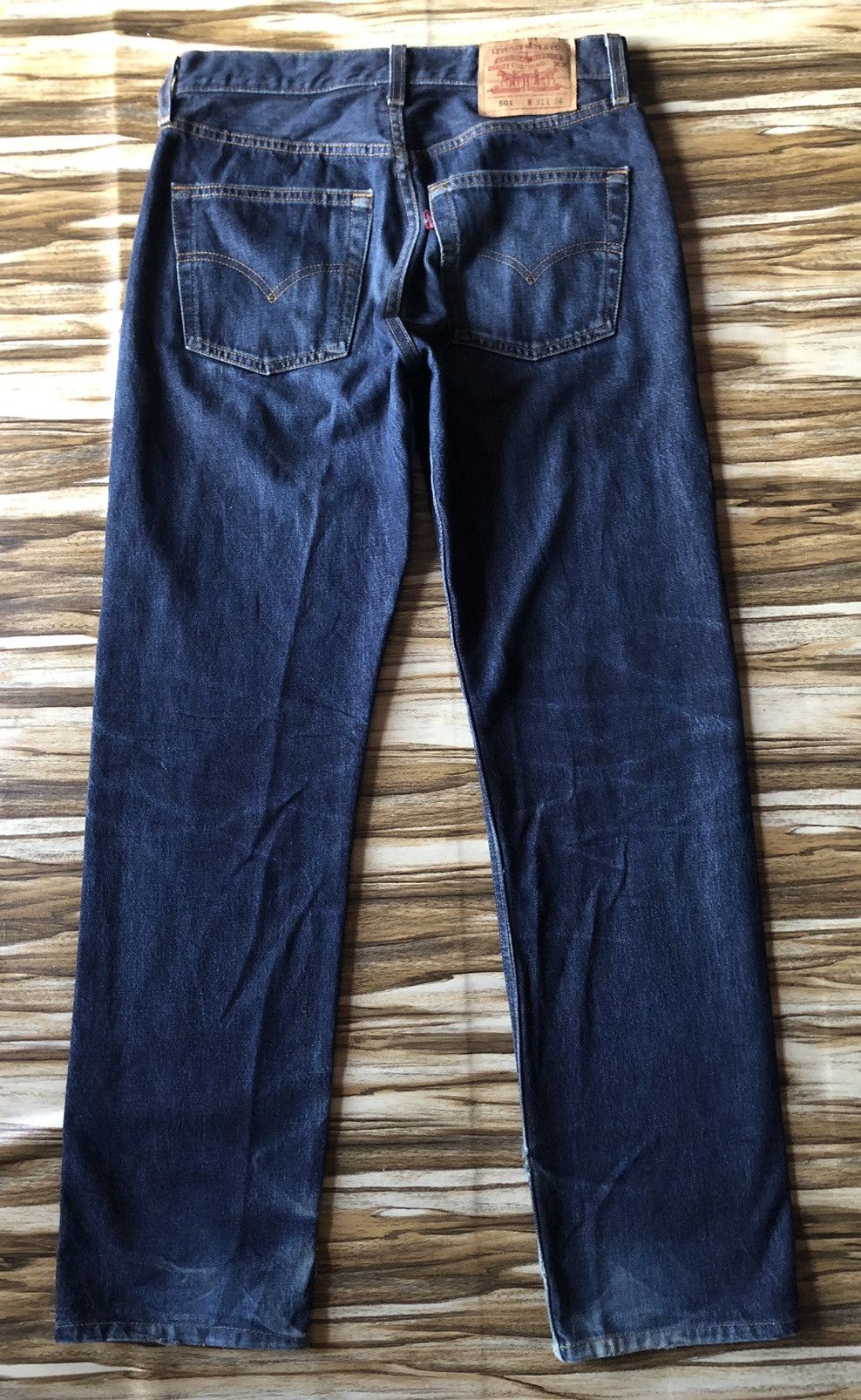 Levi's Size 31x34 Vintage 501 USA Button Fly Late 90s Blue Denim Size US 28 / EU 44 - 3 Thumbnail