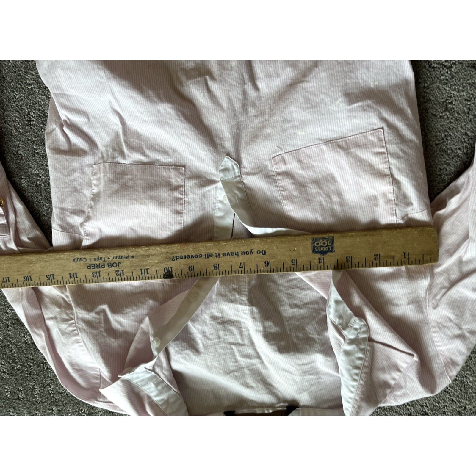 Zara VINTAGE Zara Women's Button-Up Shirt Small Pink Anchor Striped Collared 3/4 Sleeve Casual Size S / US 4 / IT 40 - 4 Thumbnail