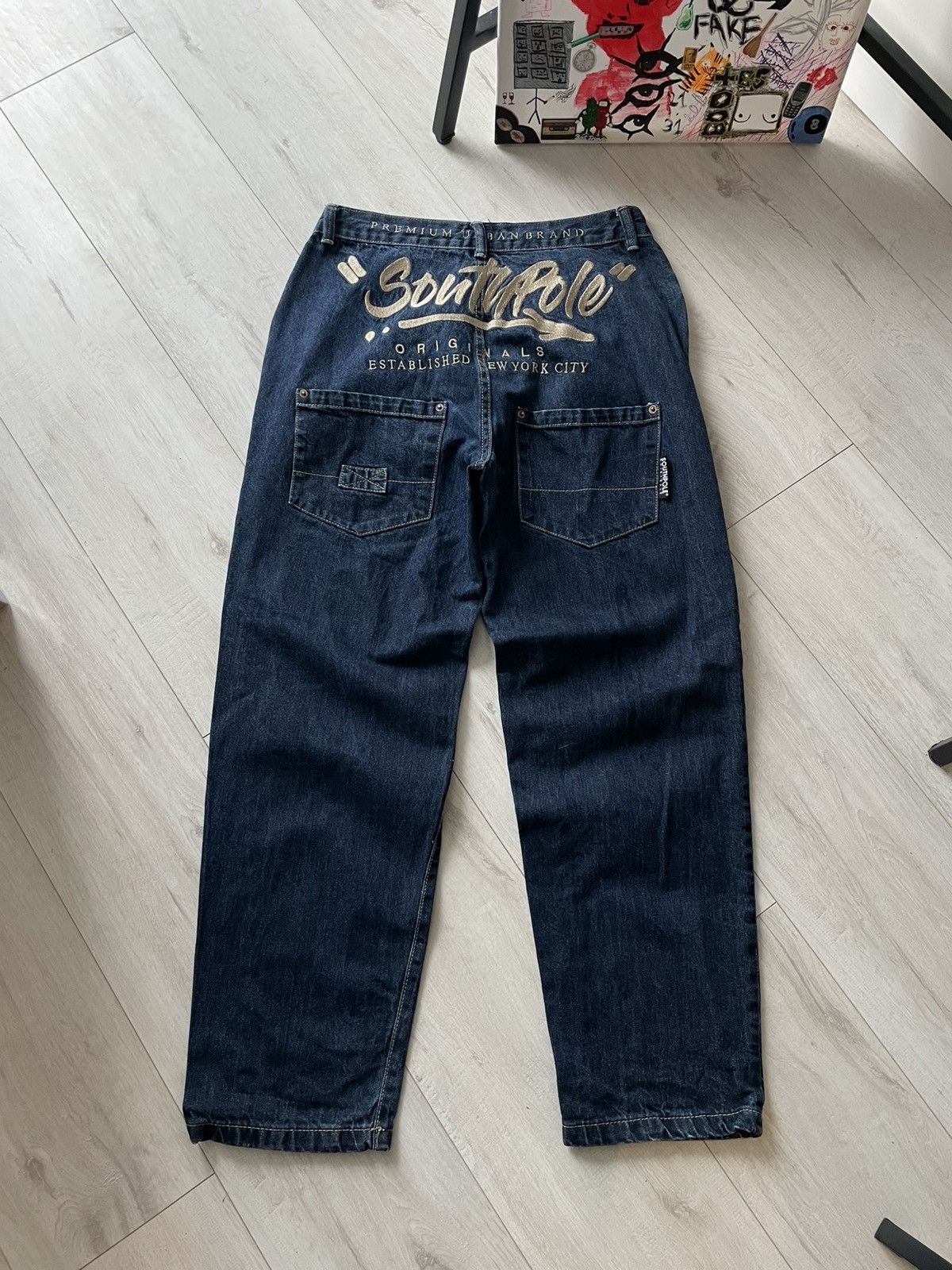 Southpole Vintage Y2K Southpole Denim Jeans 00’s Big Logo Blue RARE Size US 32 / EU 48 - 1 Thumbnail