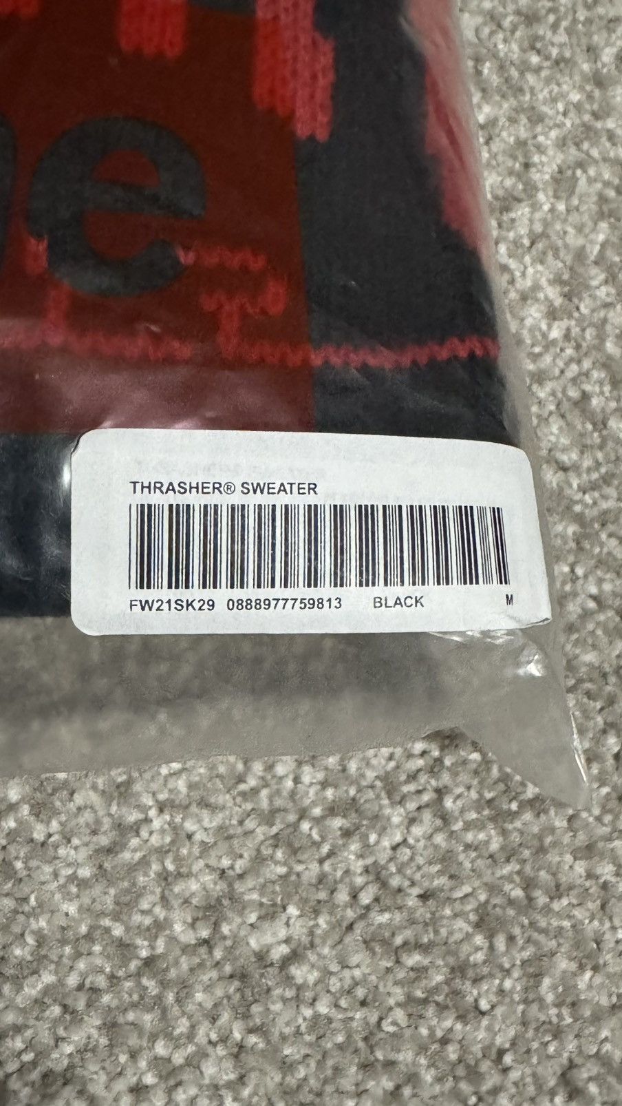 Supreme × Thrasher FW21 Supreme Thrasher Sweater Black Size US M / EU 48-50 / 2 - 2 Thumbnail