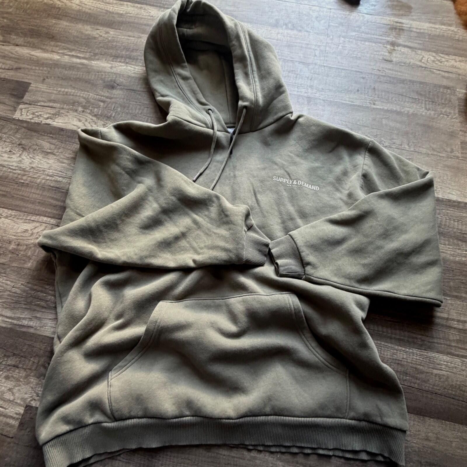 Supply & Demand Supply & Demand NYC Hoodie Olive Green Pullover Mens Large Size US L / EU 52-54 / 3 - 1 Thumbnail