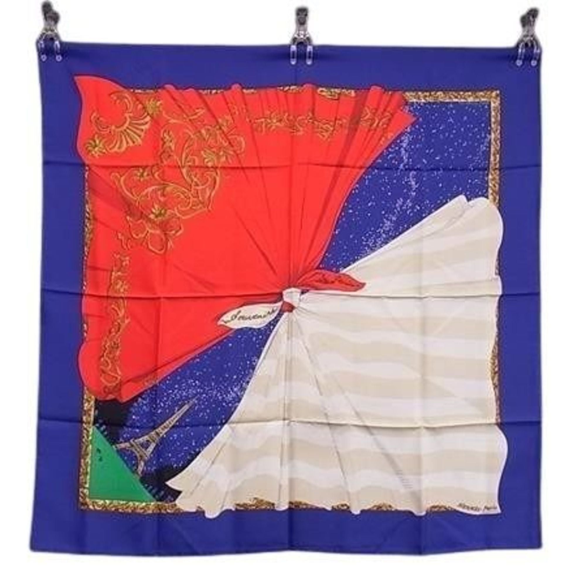 Hermes HERMES scarf/muffler, Carre 90, multicolor silk, women's, Souvenirs de Paris (Memories of Paris) Size ONE SIZE - 1 Thumbnail