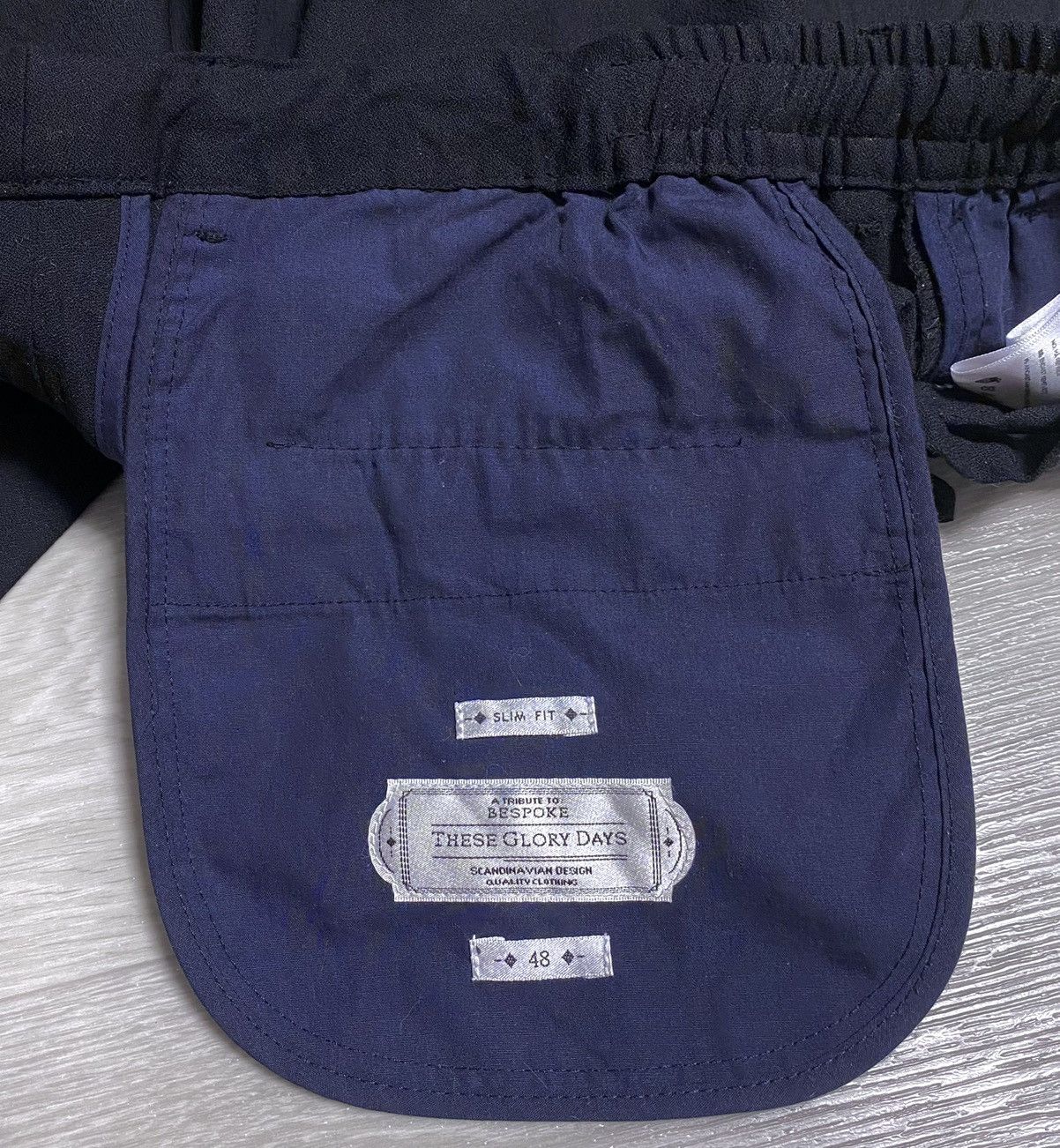 These Glory Days These Glory Days T Ollie Pants Drawstring Black Wool Trouser Size US 32 / EU 48 - 18 Thumbnail