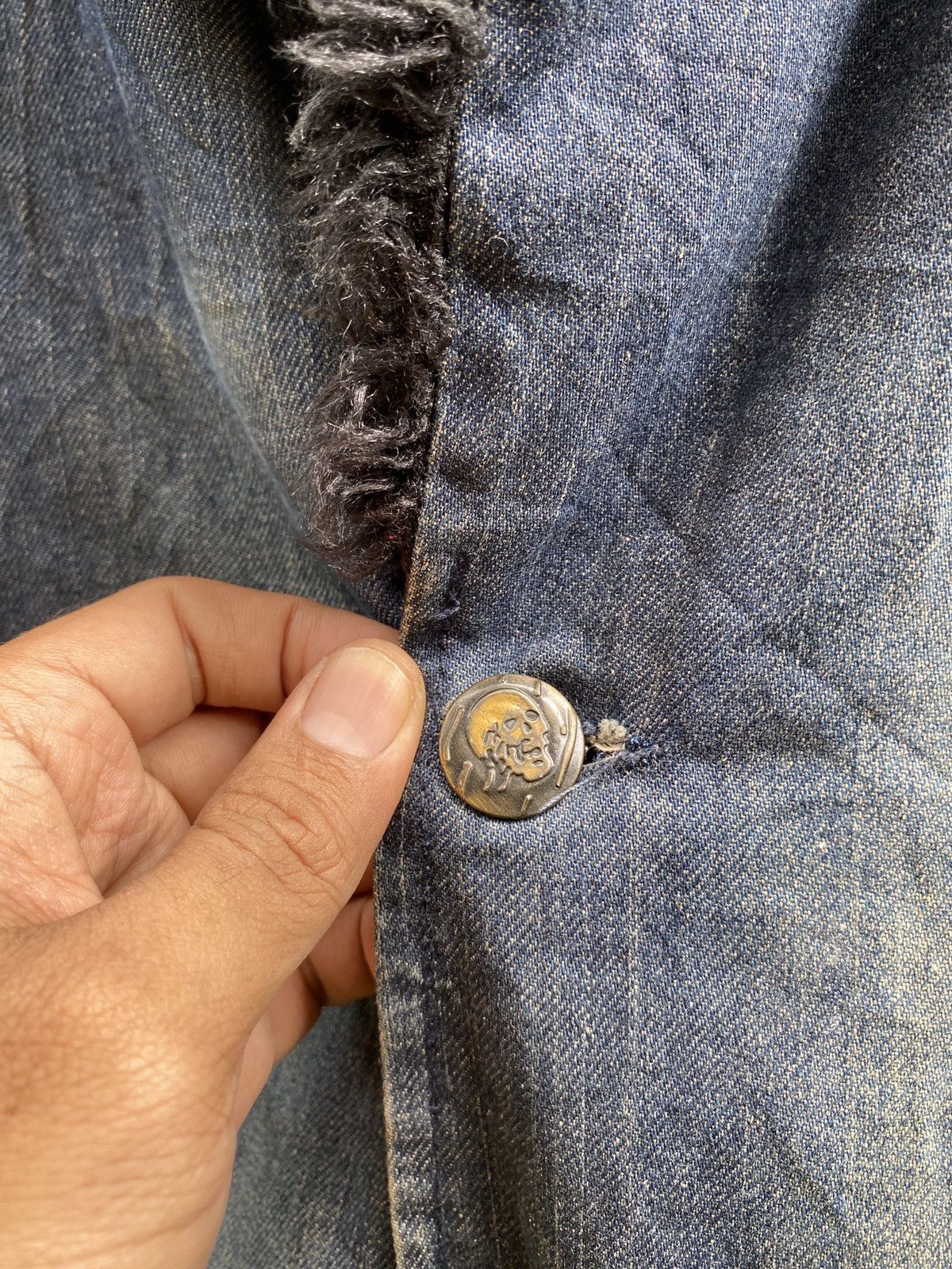 If Six Was Nine × In The Attic × Le Grande Bleu (L.G.B.) 1990’s SFZ Faux Fur Washed Blue Denim Size US M / EU 48-50 / 2 - 6 Thumbnail