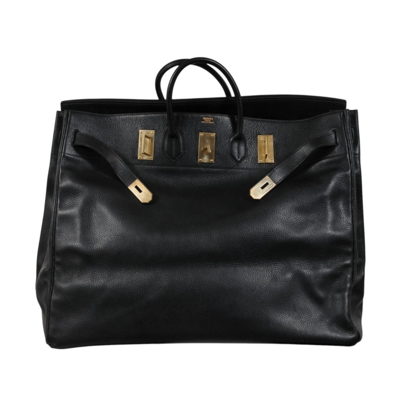 Hermes Haut à Courroies Hac 60 Black Ardennes Gold Carry On Bag Size ONE SIZE - 1 Thumbnail