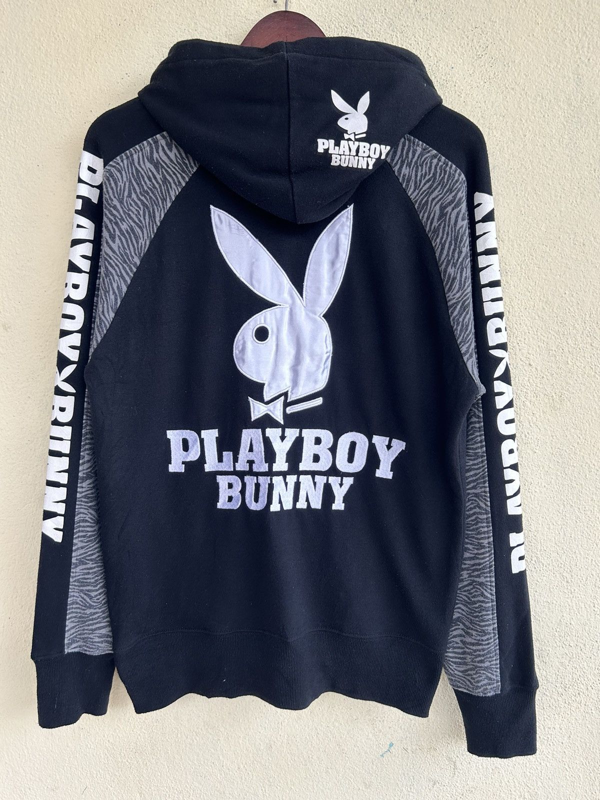 Playboy Bunny Big Logo Zip Up Hoodie